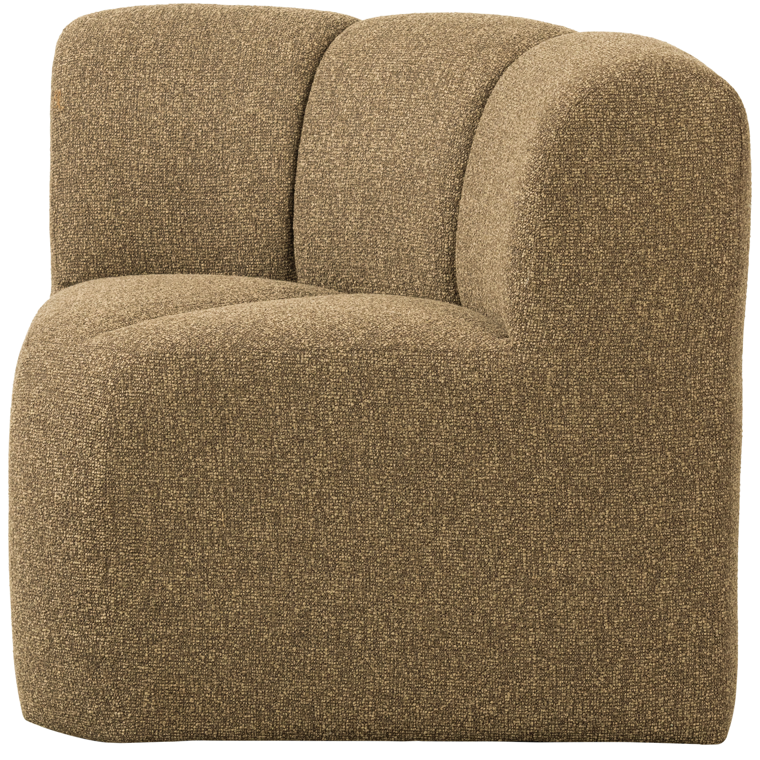 Modulares Sofa MOJO BENCH - Eckelement in honigfarbenem Mélange Boucle