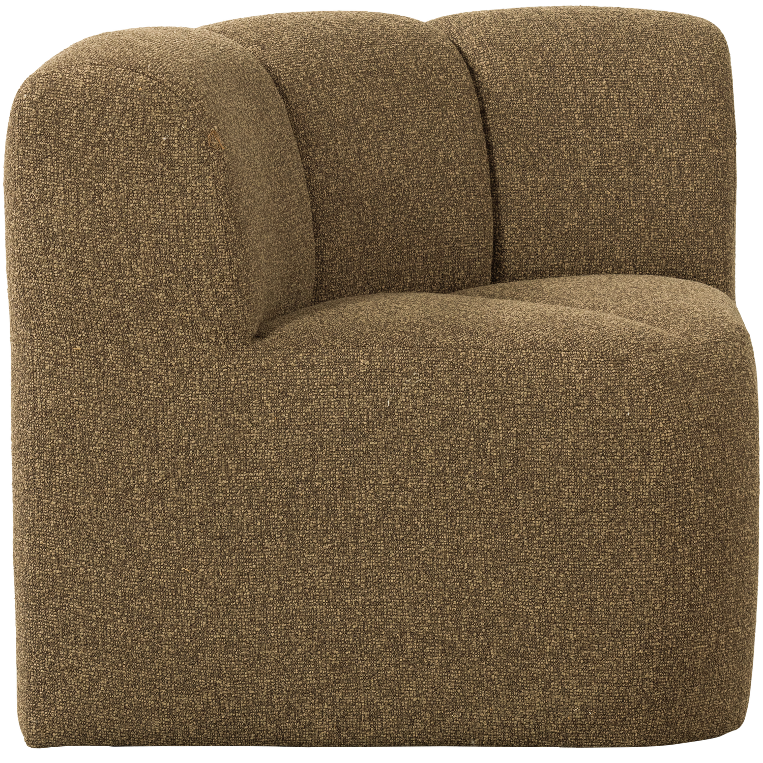 Modulares Sofa MOJO BENCH - Eckelement in honigfarbenem Mélange Boucle