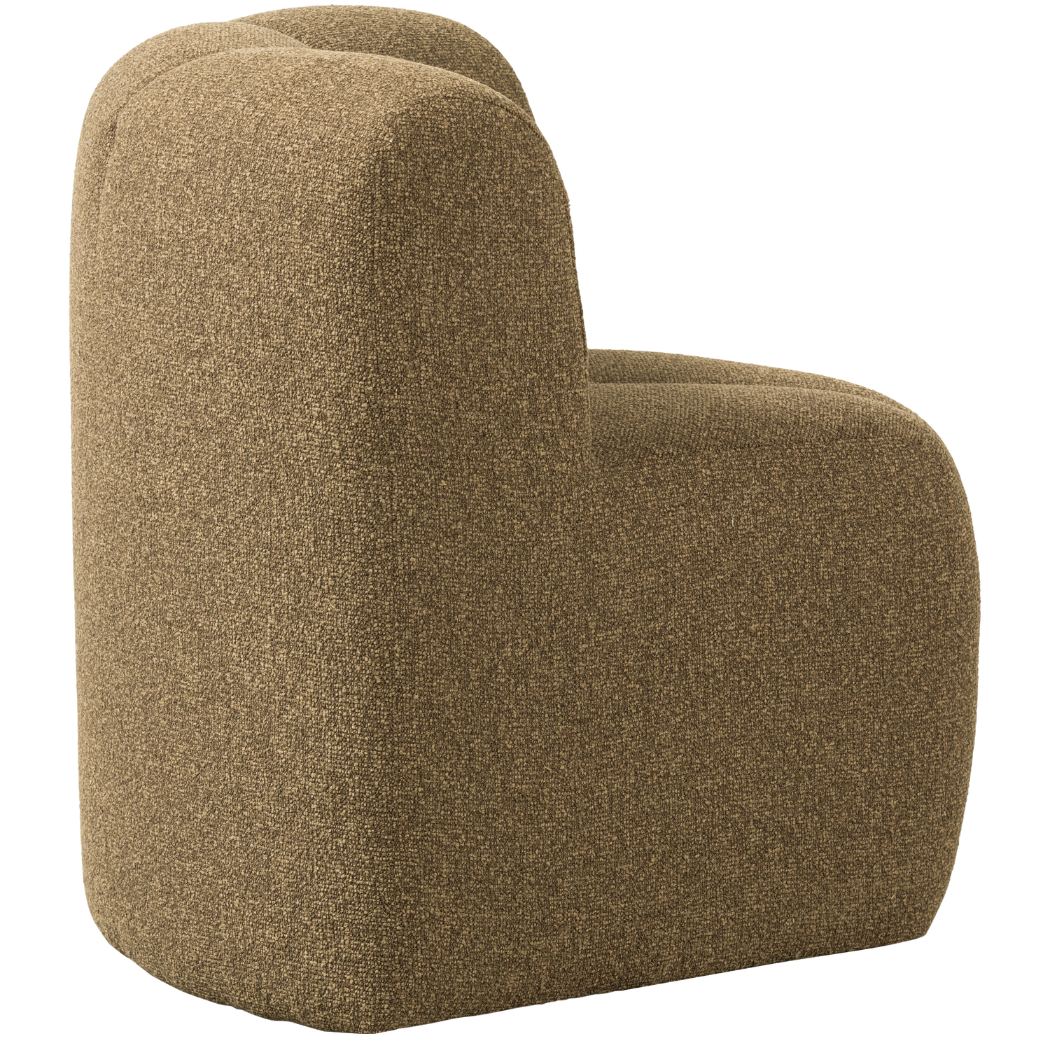 Modulares Sofa MOJO BENCH - Eckelement in honigfarbenem Mélange Boucle