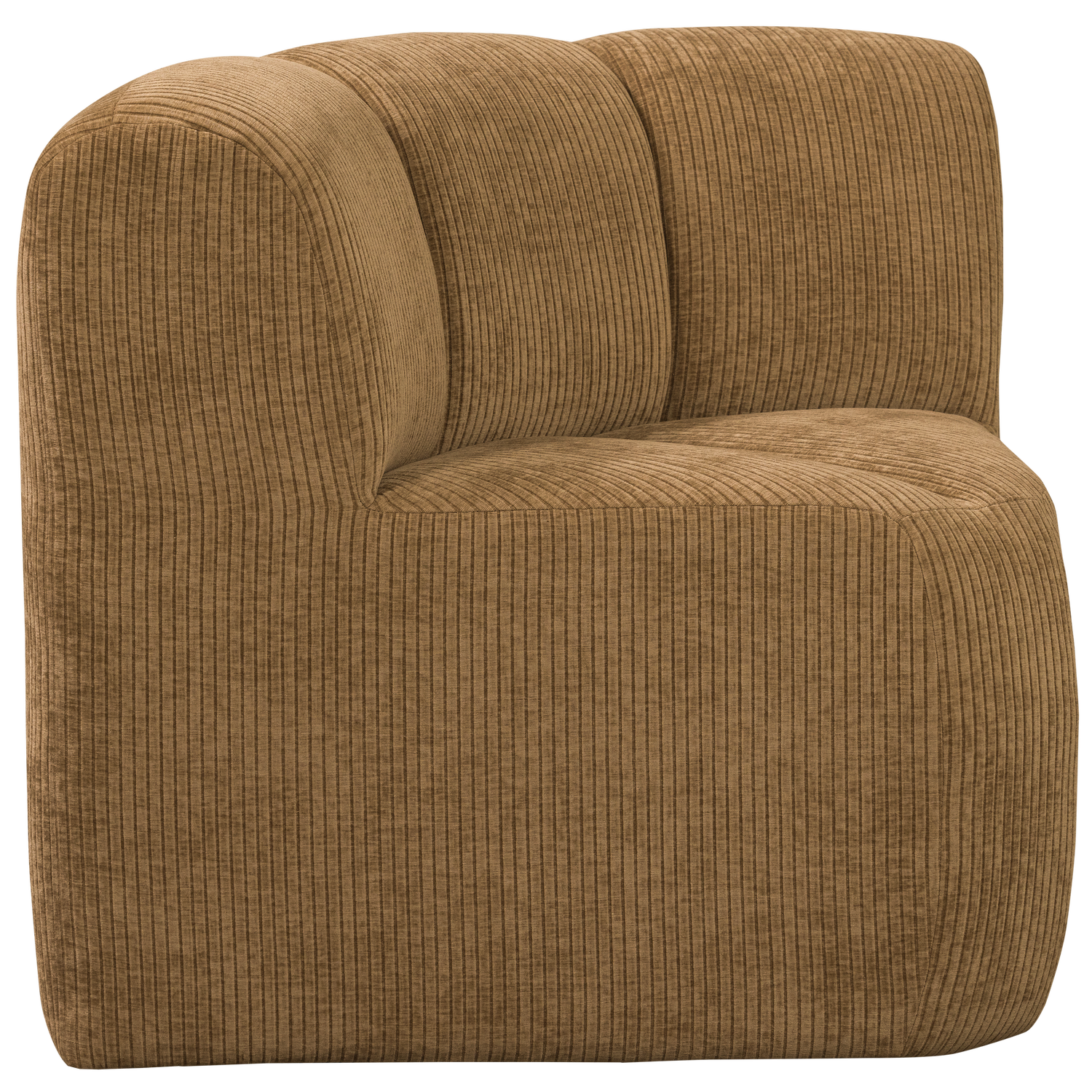 Modulares Sofa MOJO BENCH - Eckelement in honigfarbenem Cord