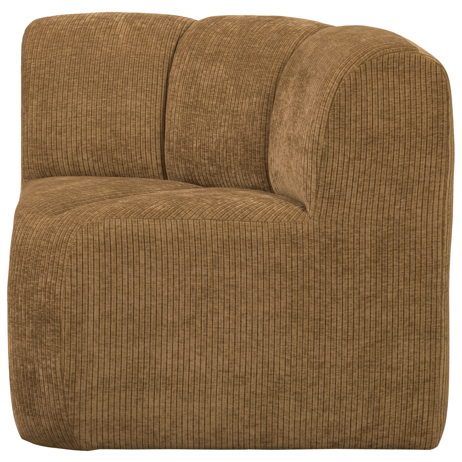 Modulares Sofa MOJO BENCH - Eckelement in honigfarbenem Cord