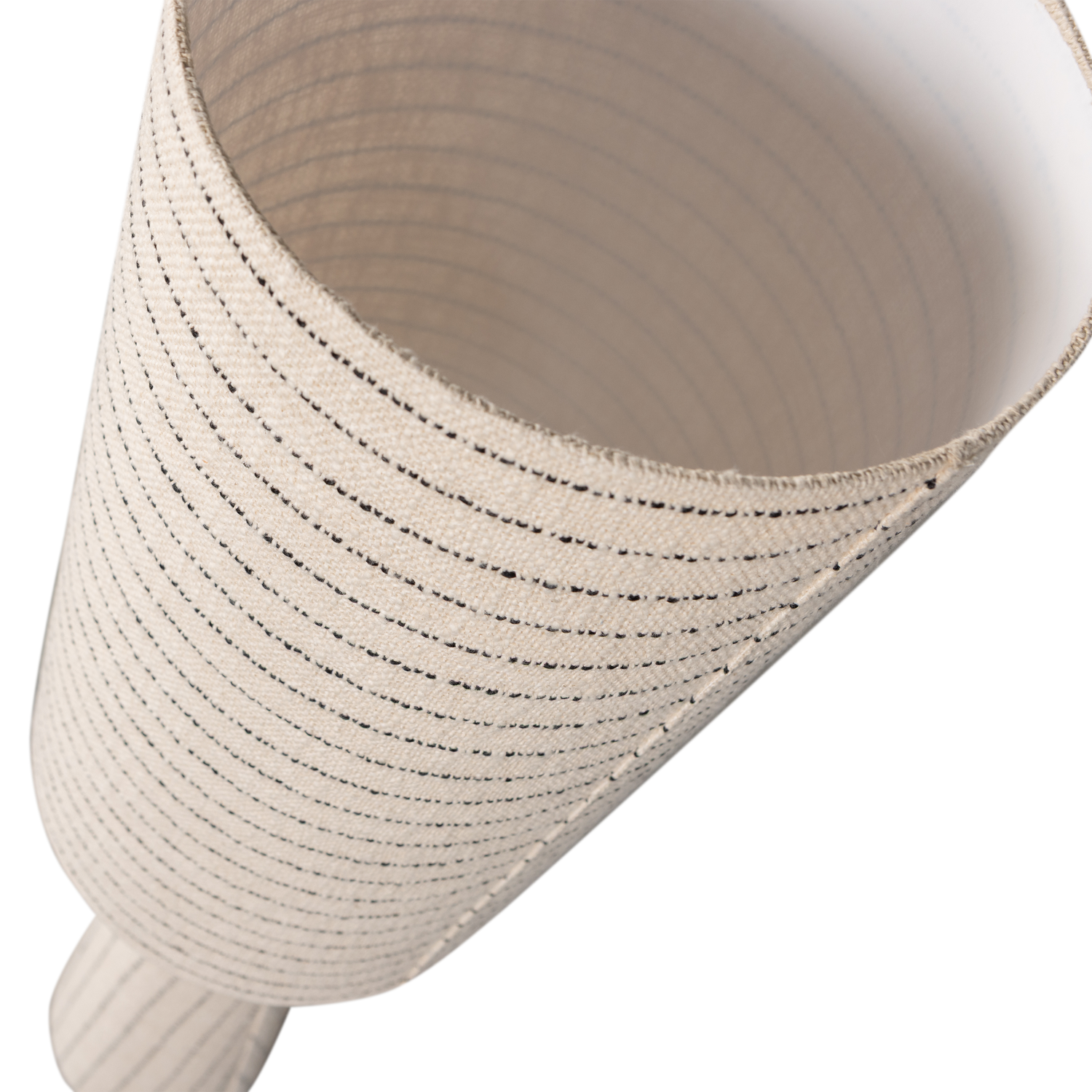 Stehlampe LOFT creme mit schwarzen Streifen