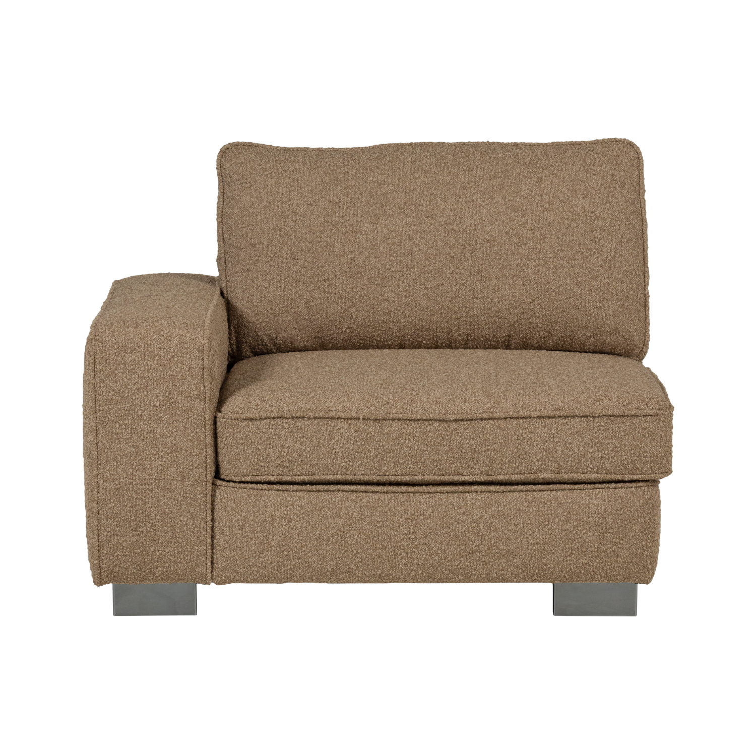 Sofa LAZY - Endmodul links braun Bouclé