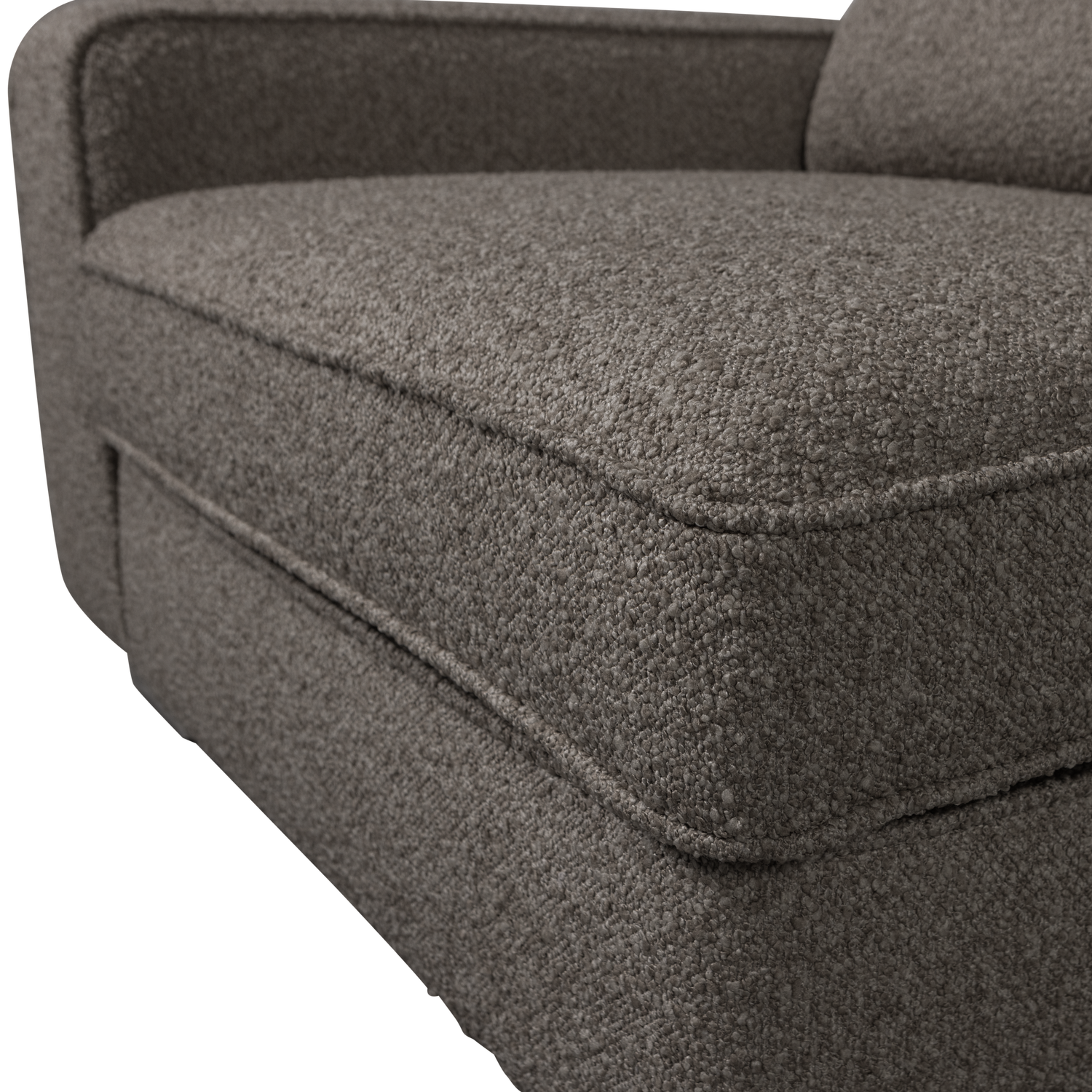 Sofa LAZY - Endmodul links anthrazit Bouclé
