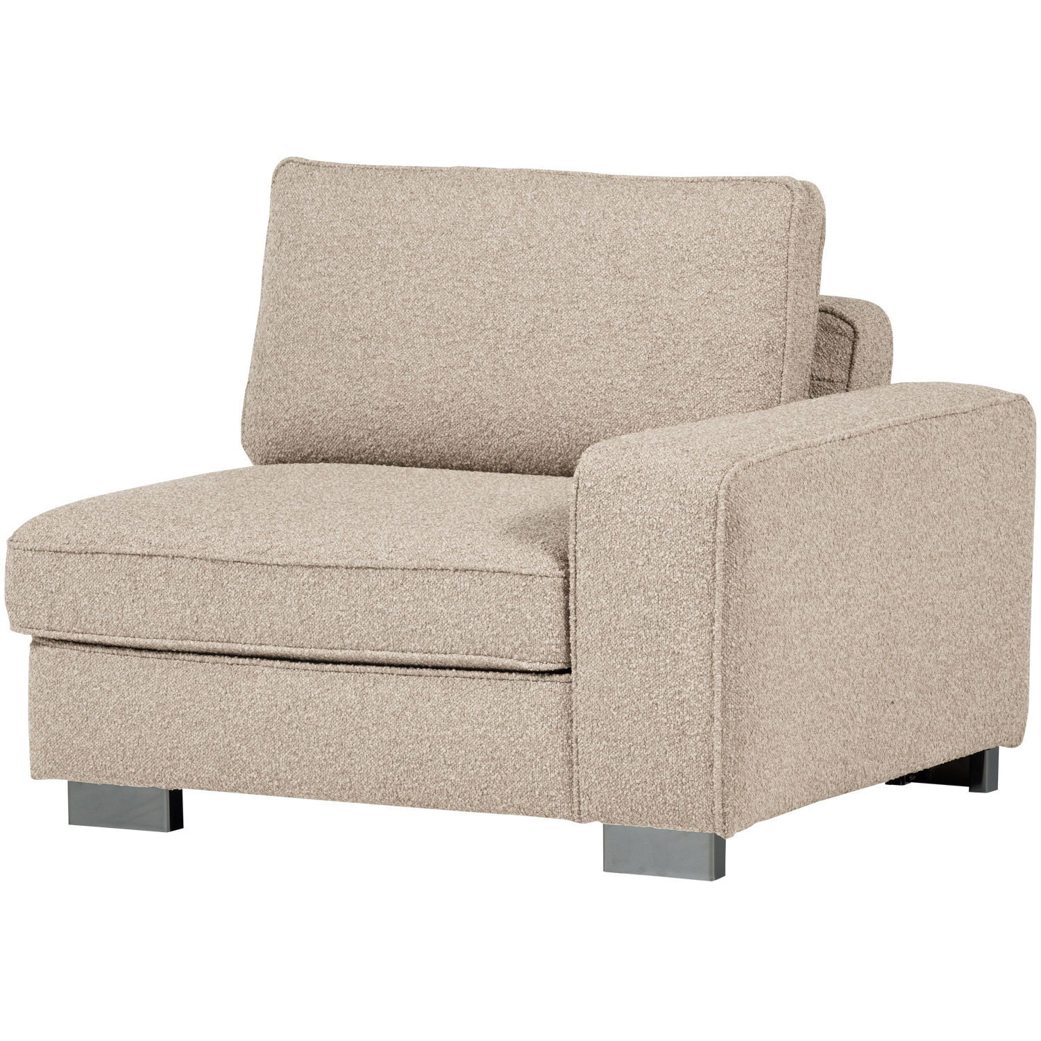 Sofa LAZY - Endmodul rechts sandfarbener Bouclé