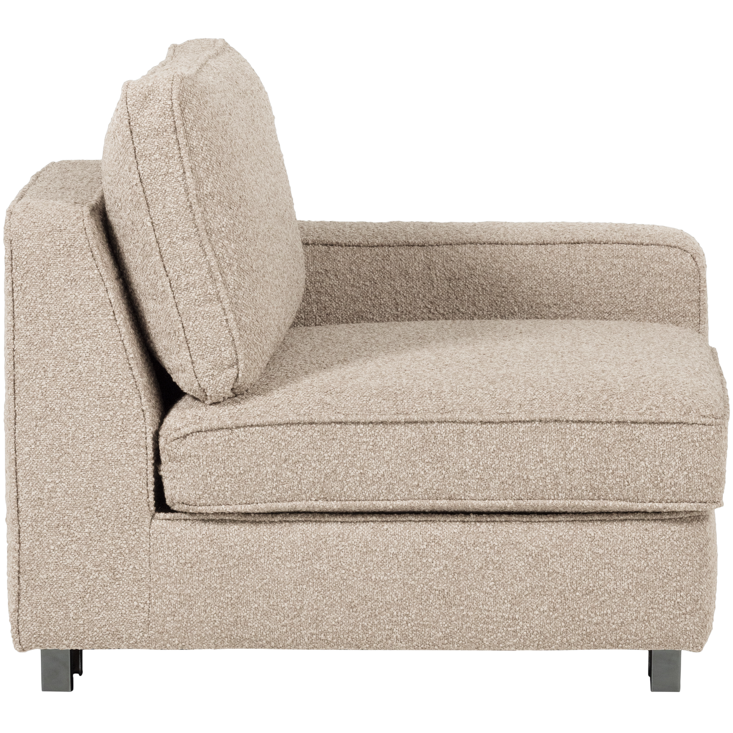 Sofa LAZY - Endmodul rechts sandfarbener Bouclé