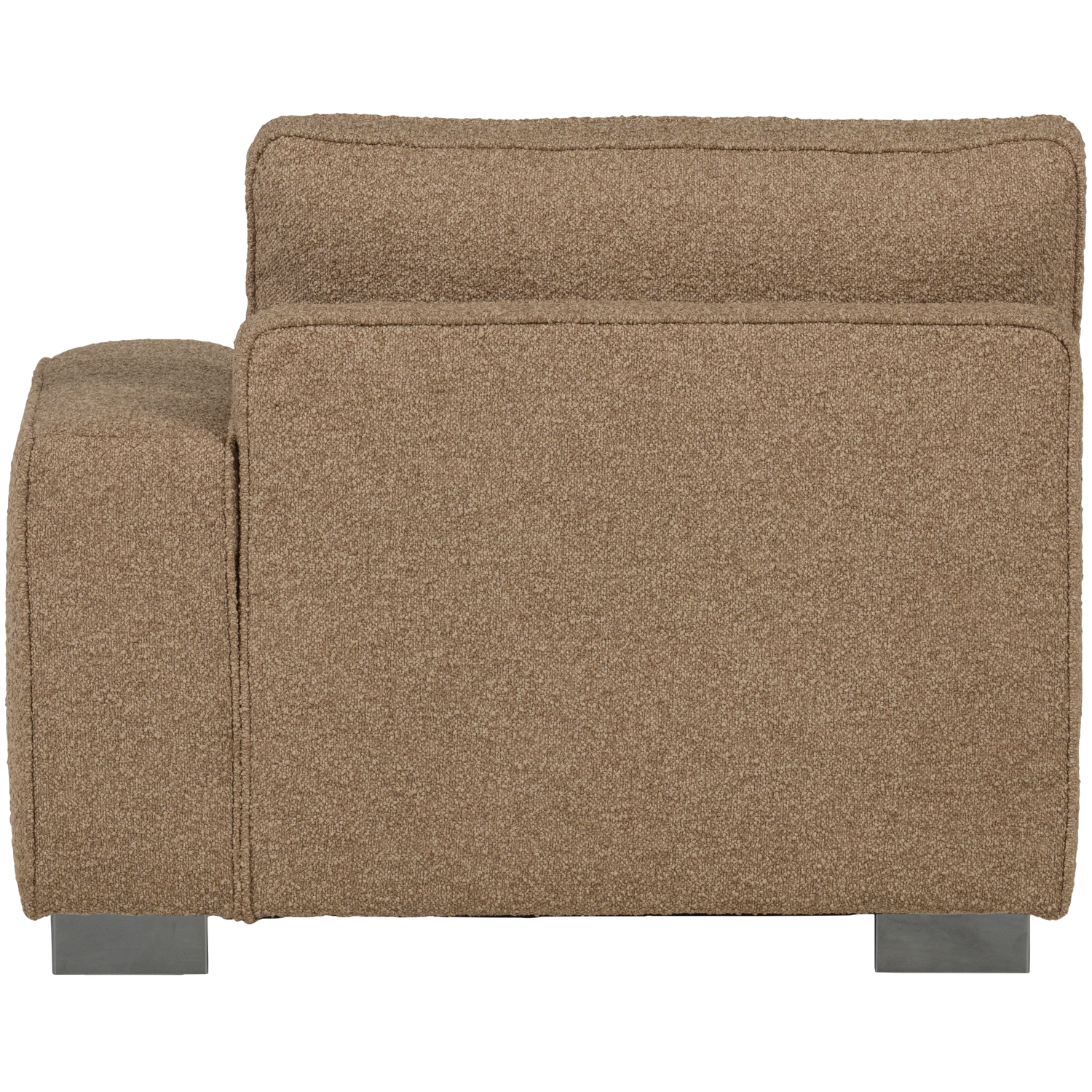 Sofa LAZY - Endmodul rechts braun Bouclé