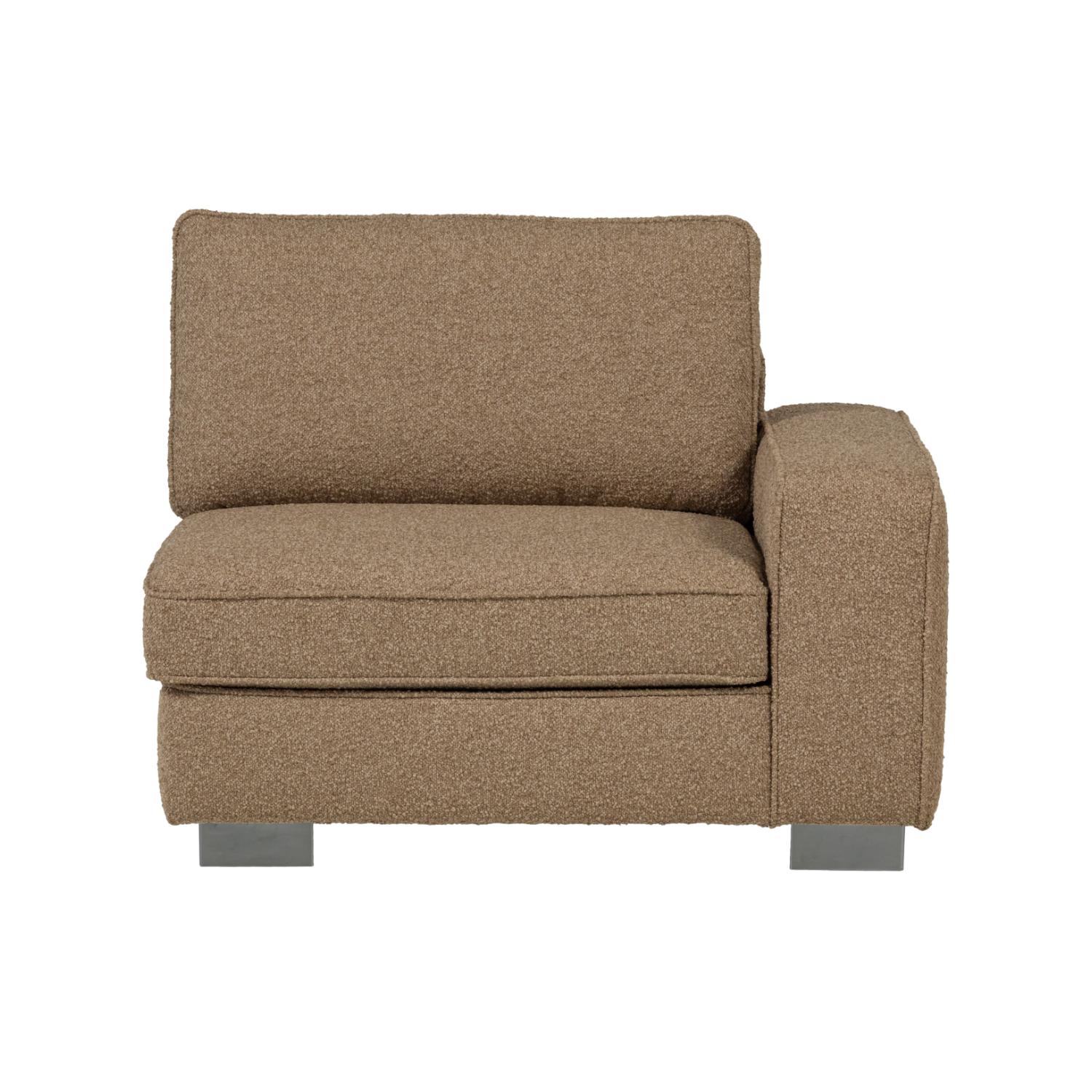 Sofa LAZY - Endmodul rechts braun Bouclé
