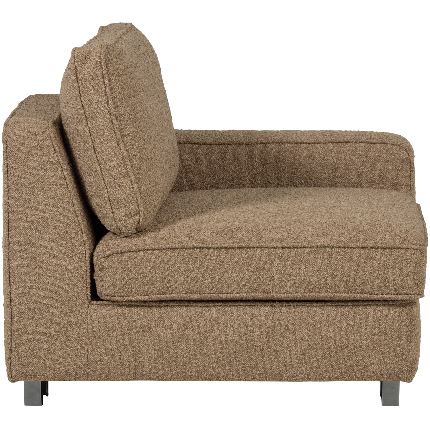 Sofa LAZY - Endmodul rechts braun Bouclé