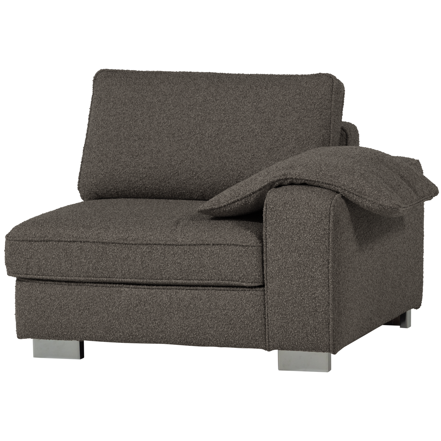 Sofa LAZY - Endmodul rechts anthrazit Bouclé