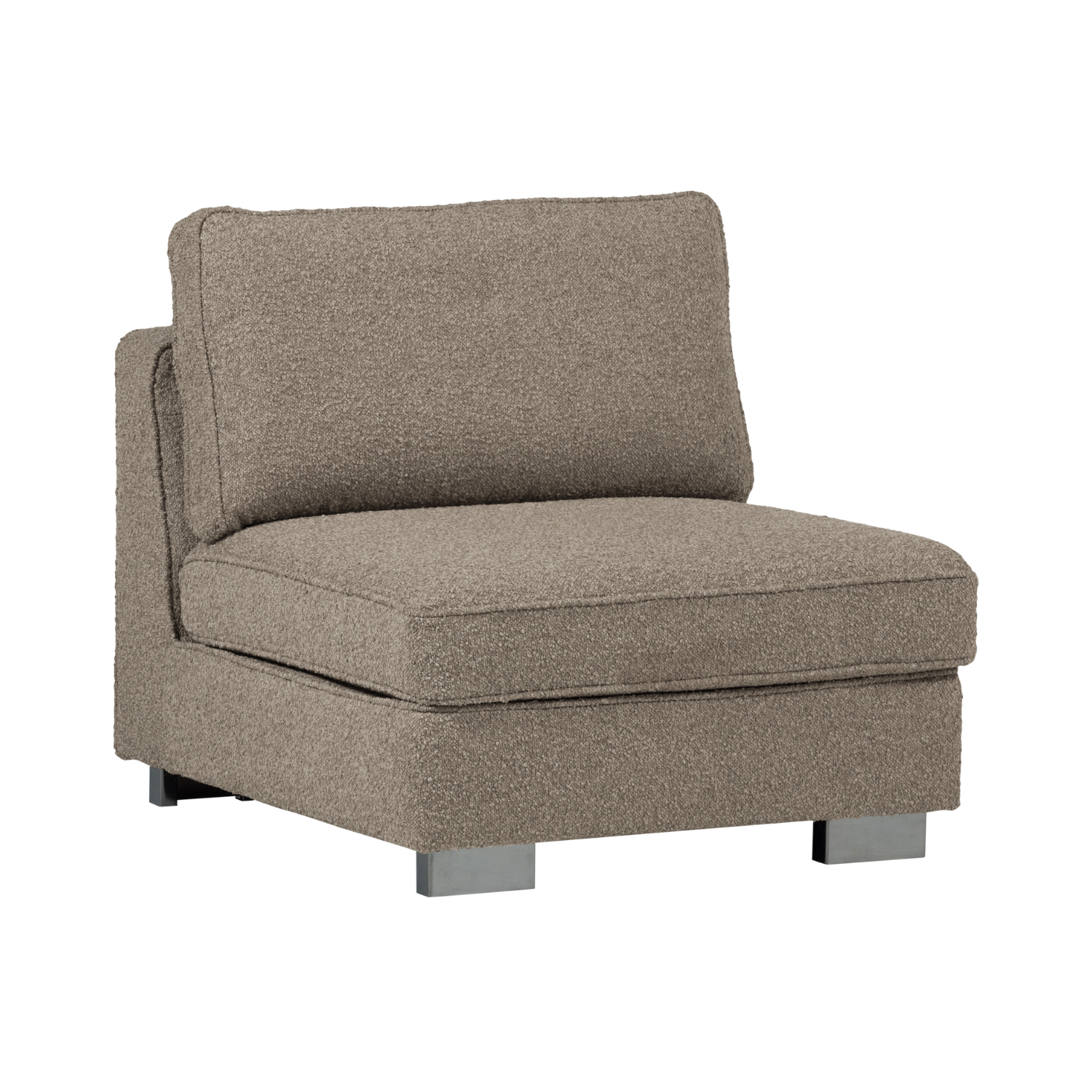 Beige Bouclé Lazy Armchair / Module