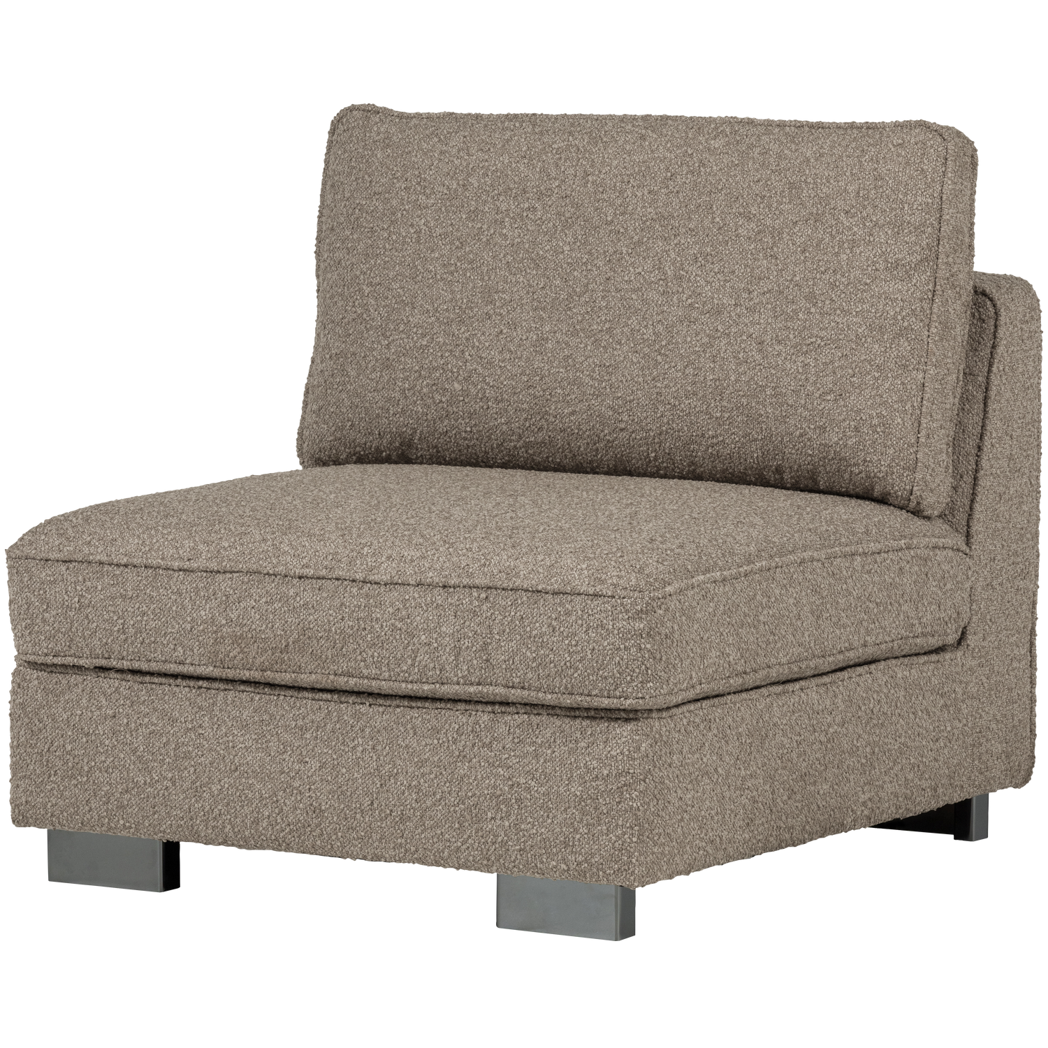 Beige Bouclé Lazy Armchair / Module