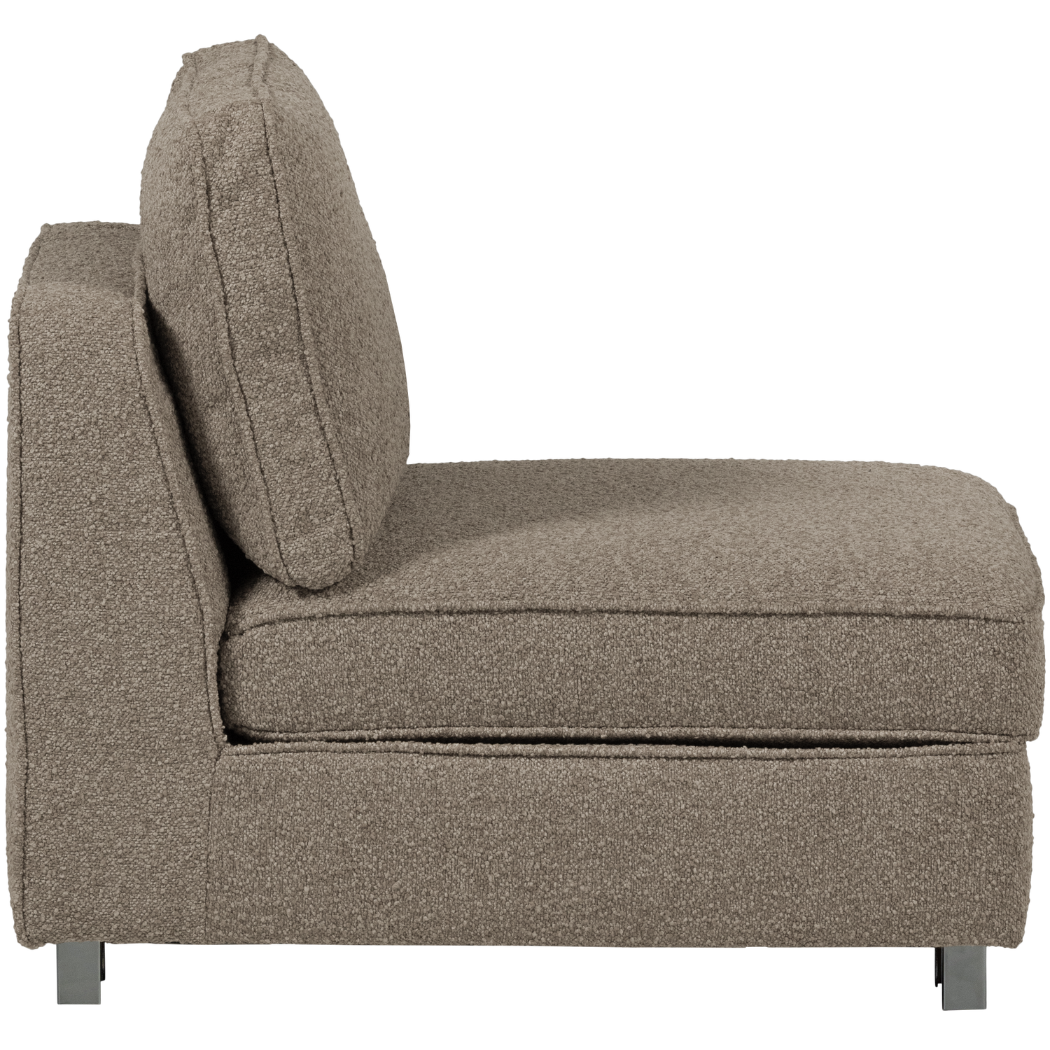 Beige Bouclé Lazy Armchair / Module