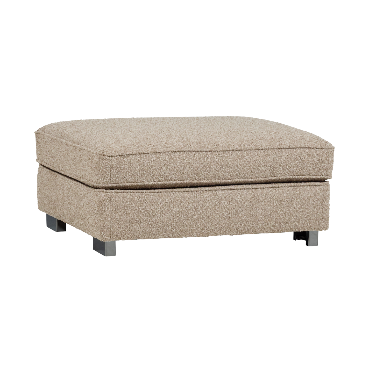 Puff LAZY sandfarbener Bouclé