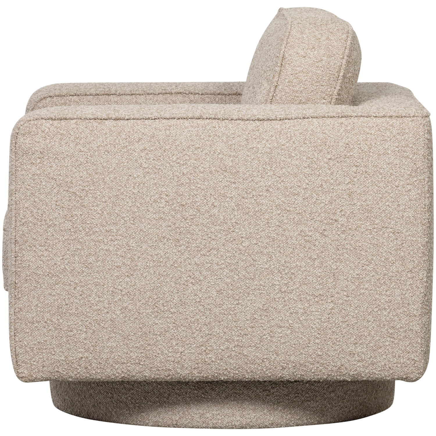 Drehstuhl LAZY sandfarbener Bouclé