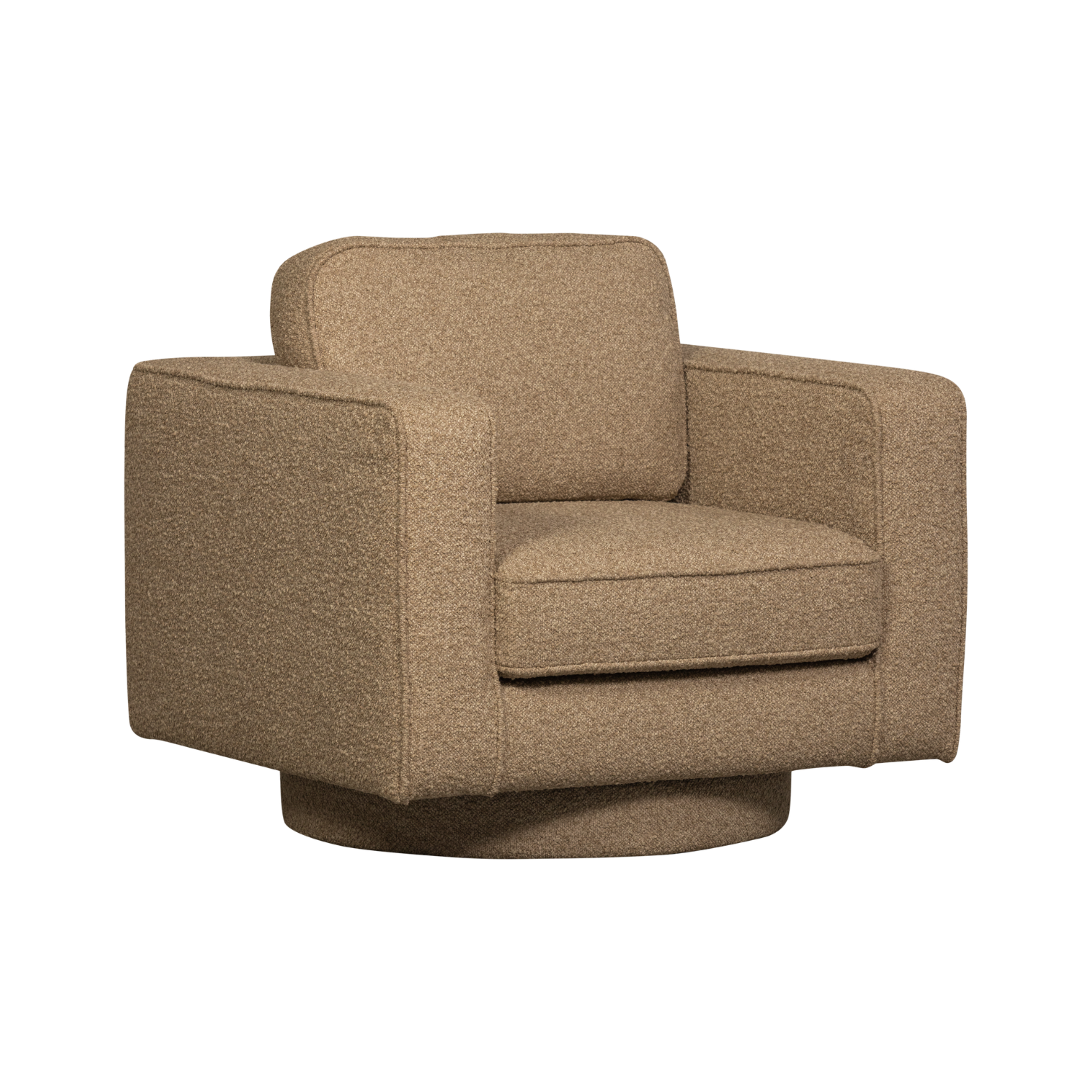Drehstuhl LAZY braun Bouclé
