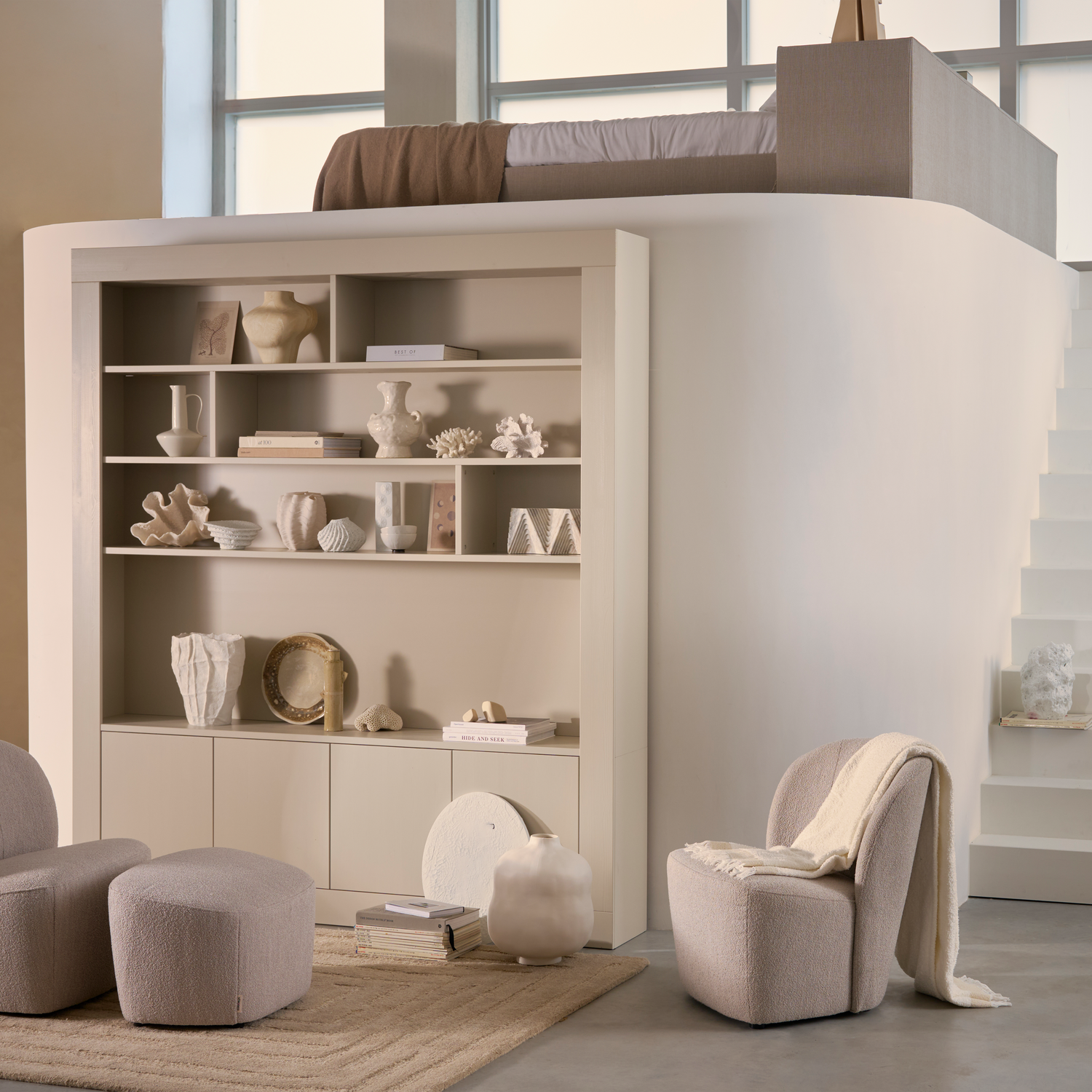 Regal WALLCOVER grau-beige