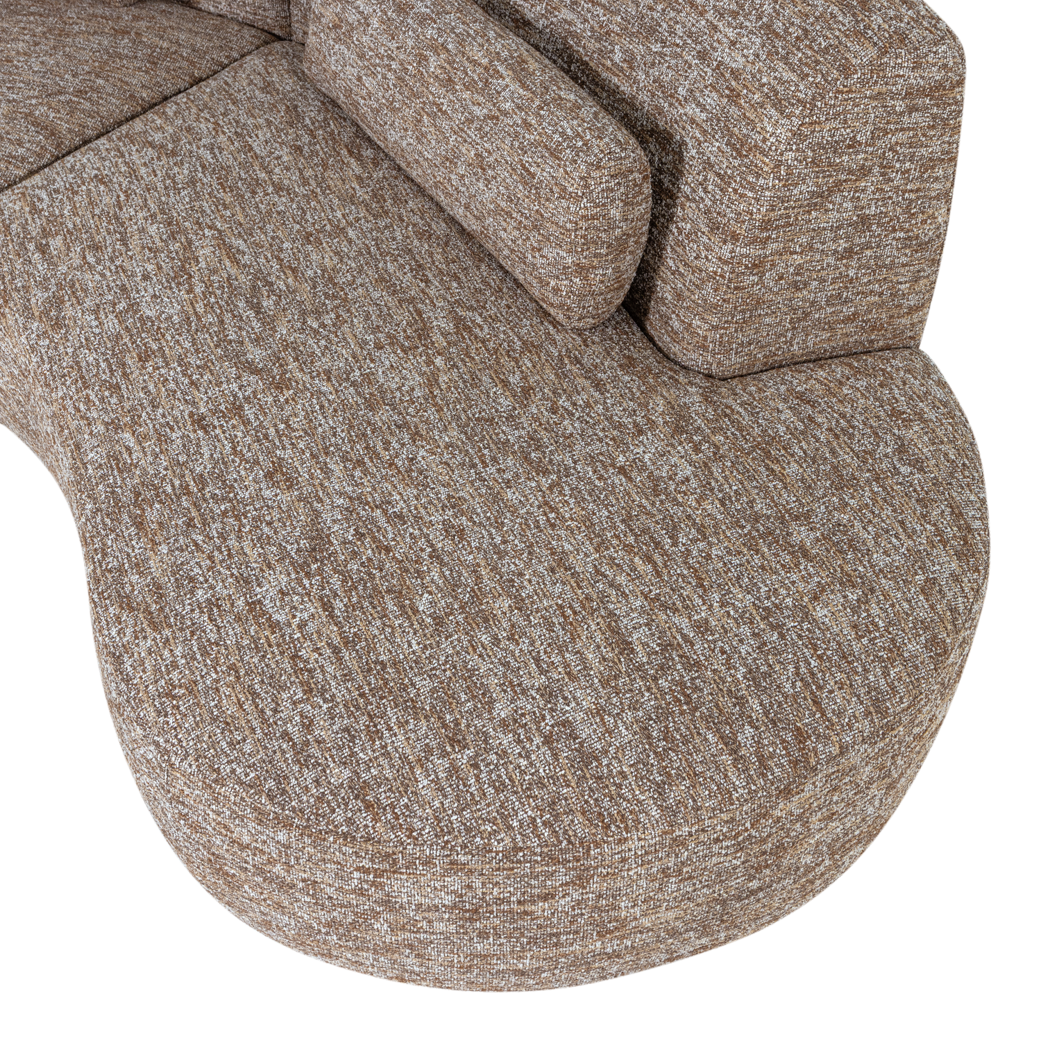 Batavier Light Brown Mélange Semi-Circular Sofa for 4 People