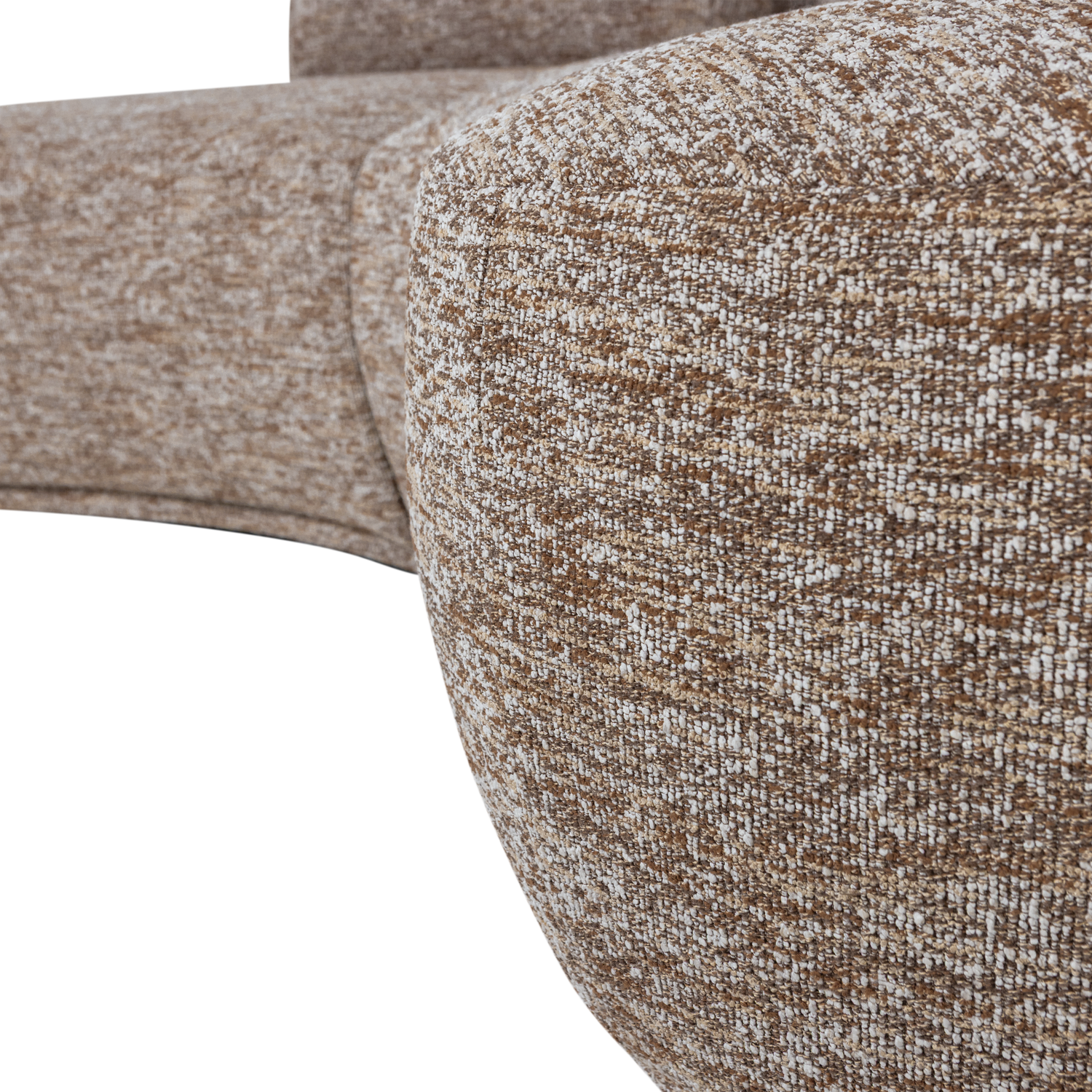 Batavier Light Brown Mélange Semi-Circular Sofa for 4 People