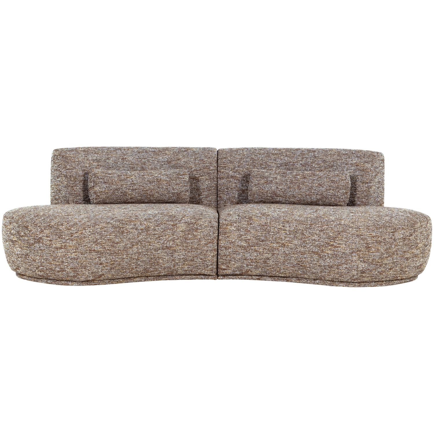 Batavier Light Brown Mélange Semi-Circular Sofa for 4 People