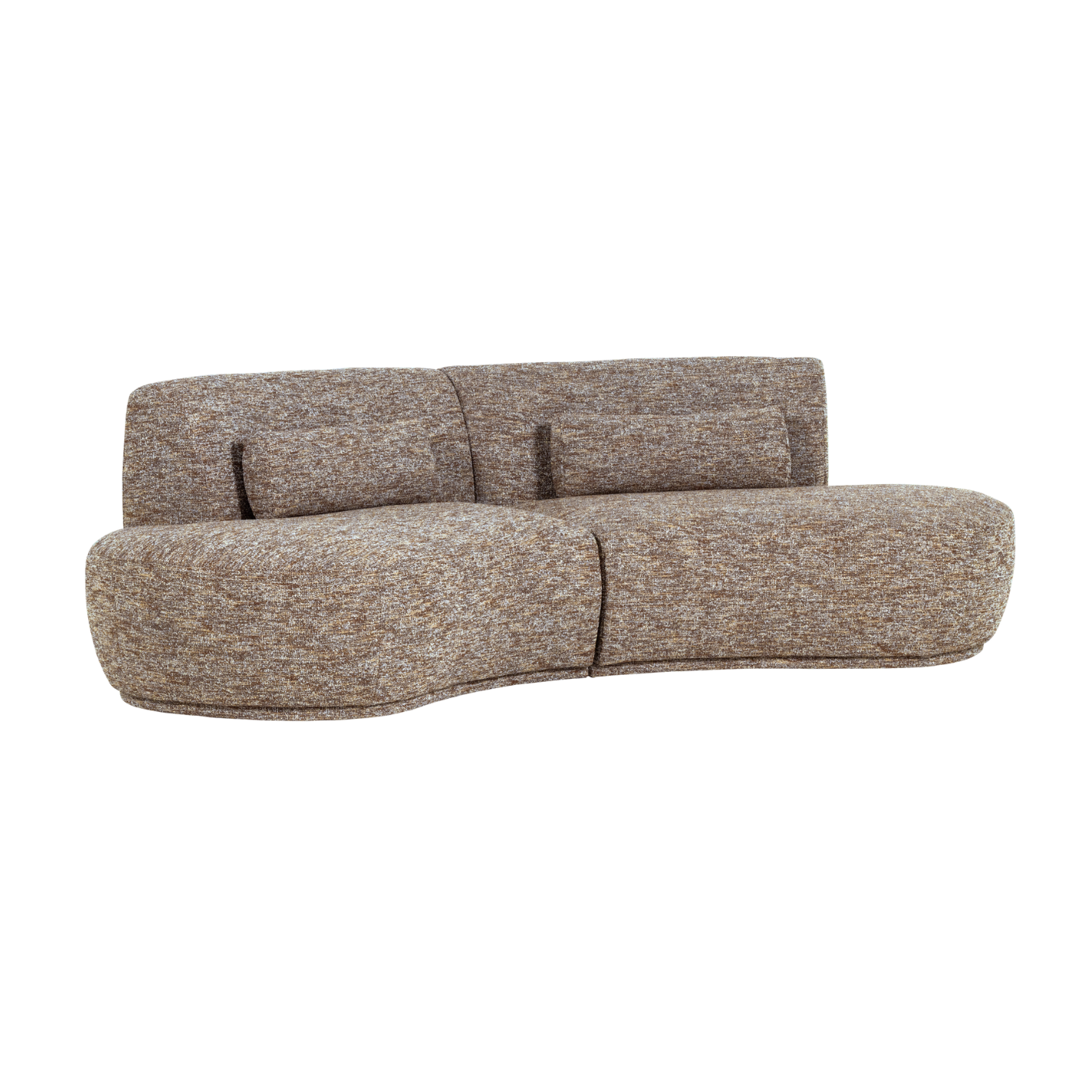 Batavier Light Brown Mélange Semi-Circular Sofa for 4 People