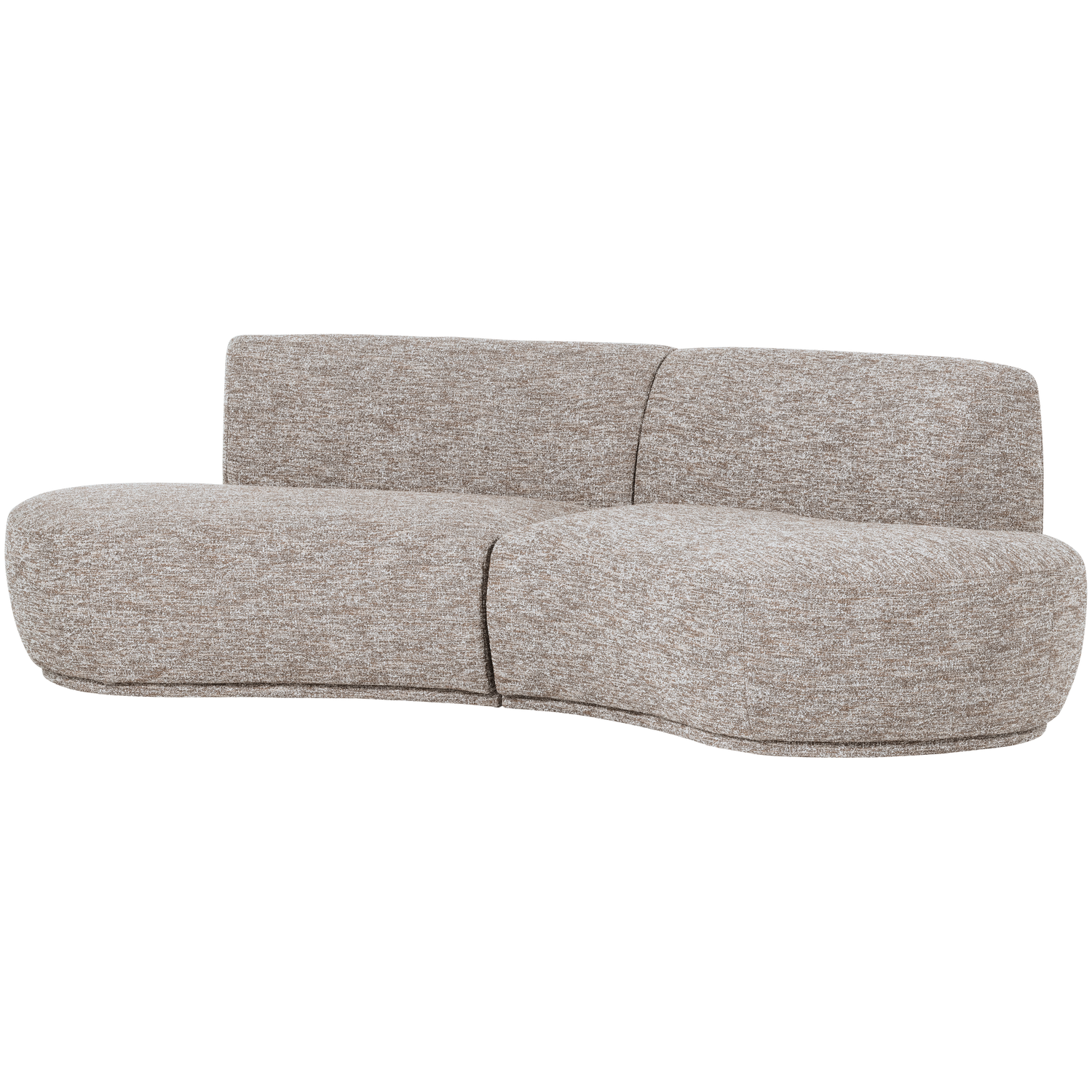 Sofa halbkreisförmig für 4 Personen BATAVIER sandmelange