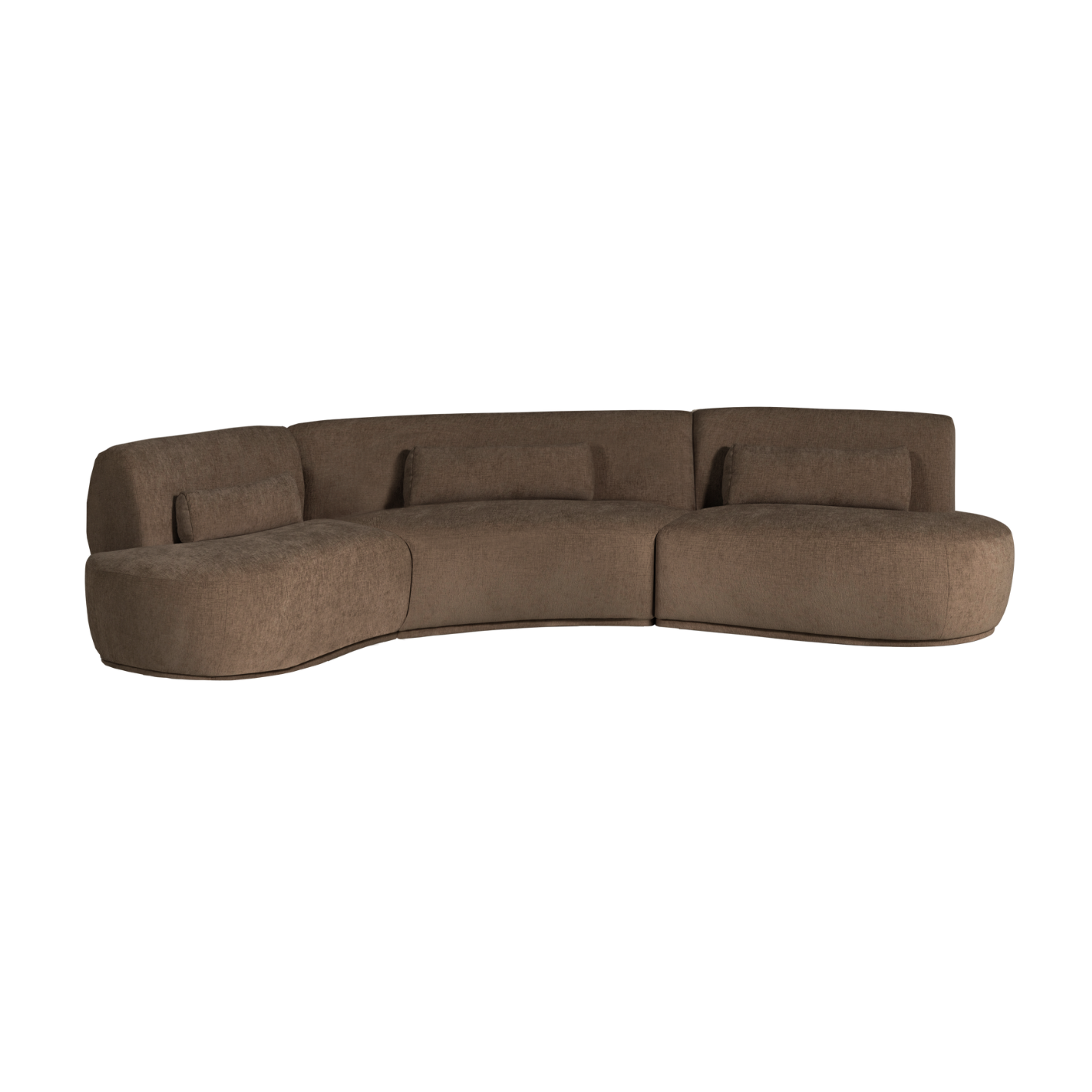 Sofa halbkreisförmig für 6 Personen BATAVIER braun
