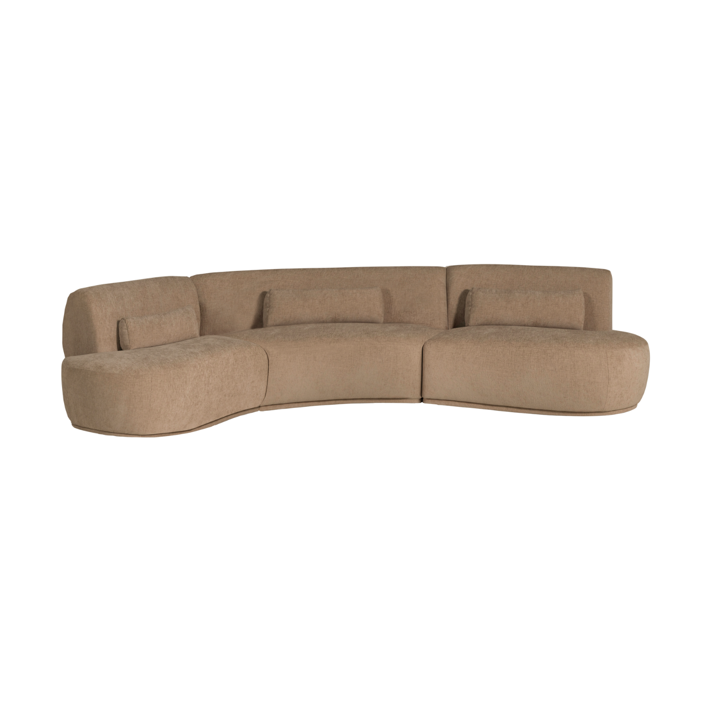 Sofa halbkreisförmig für 6 Personen BATAVIER hellbraun