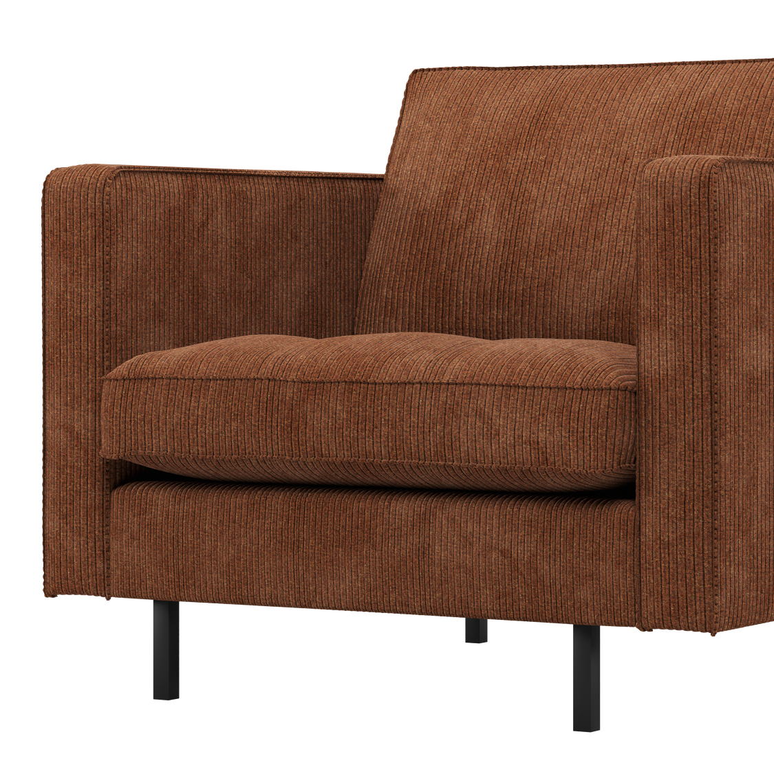 RODEO CLASSIC Armchair in Rusty Brown Corduroy