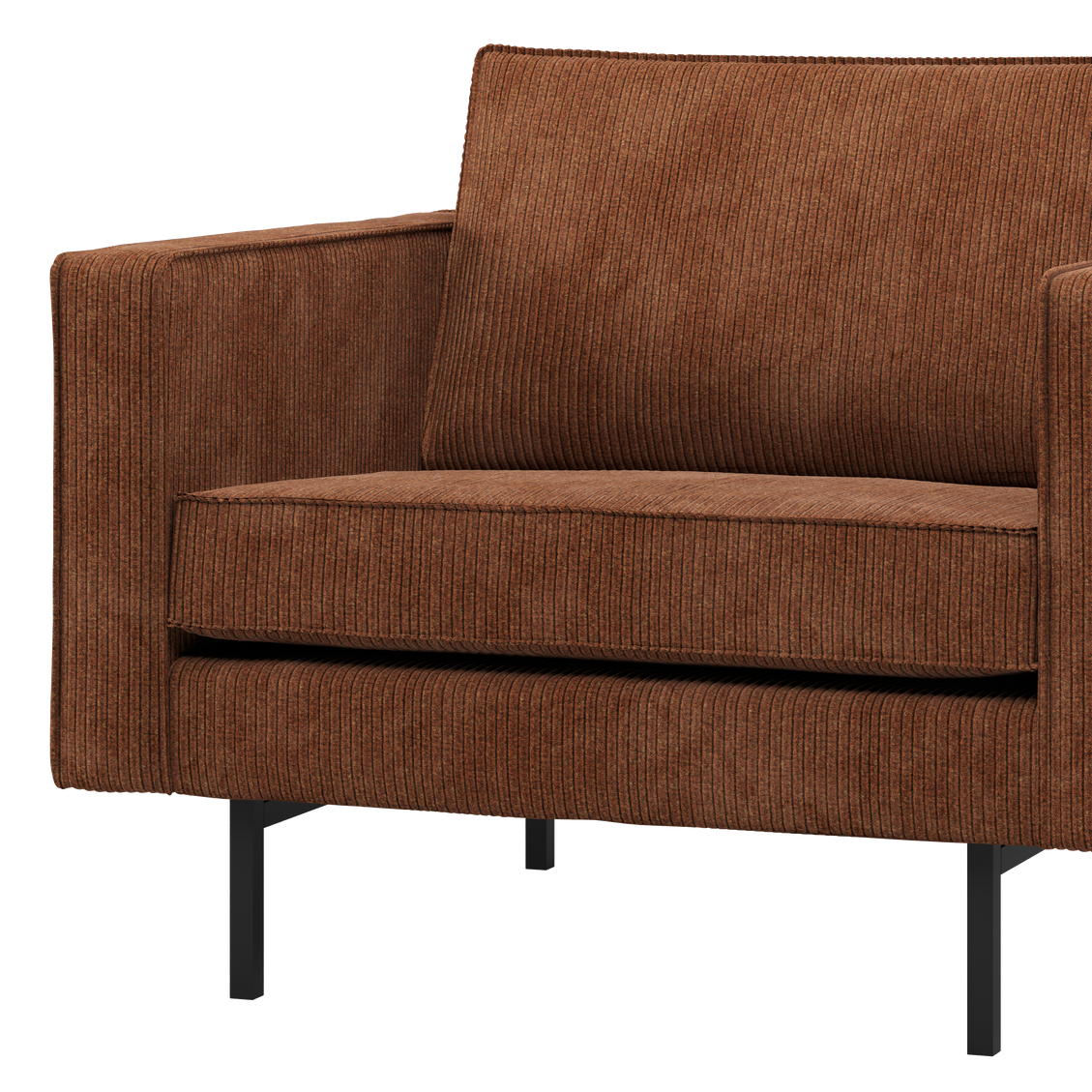 RODEO Armchair in Rusty Brown Corduroy