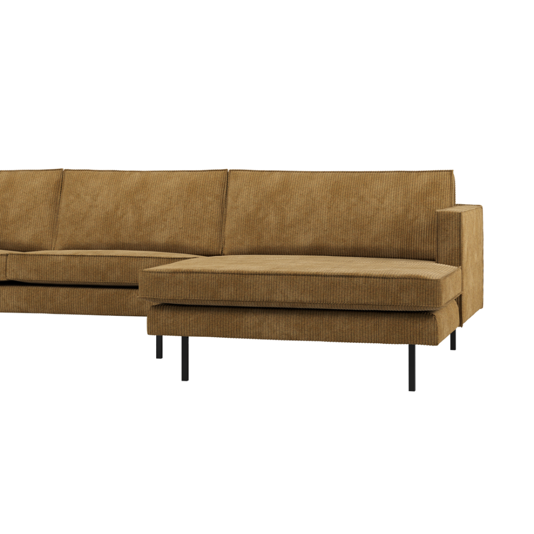 Right-facing Corner Sofa RODEO Honey Corduroy