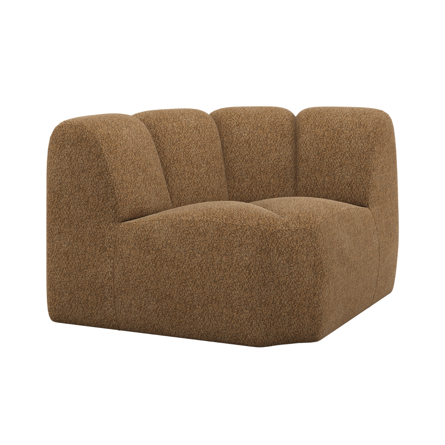 Modulares Sofa MOJO - Eckelement in honigfarbenem Schafsfell