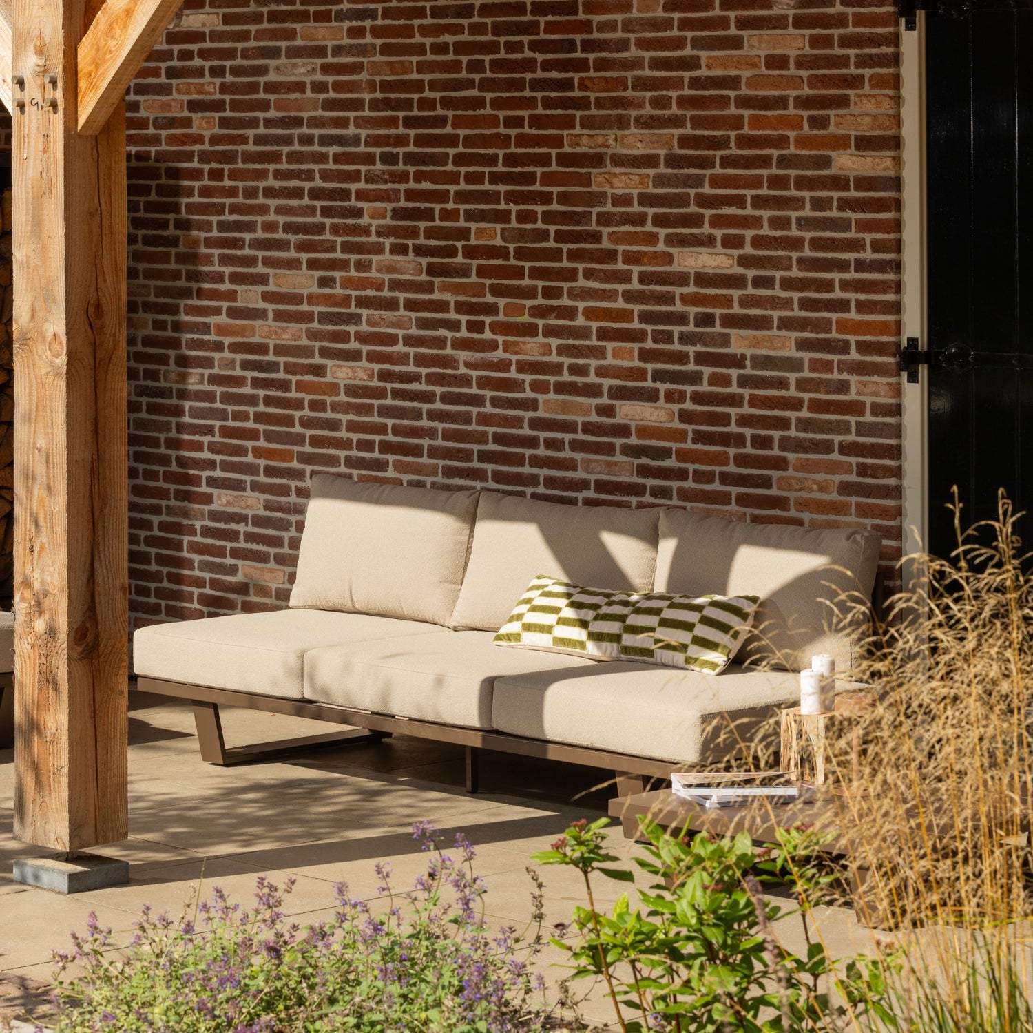 Garten-Sofa 3-Sitzer BEAR braun