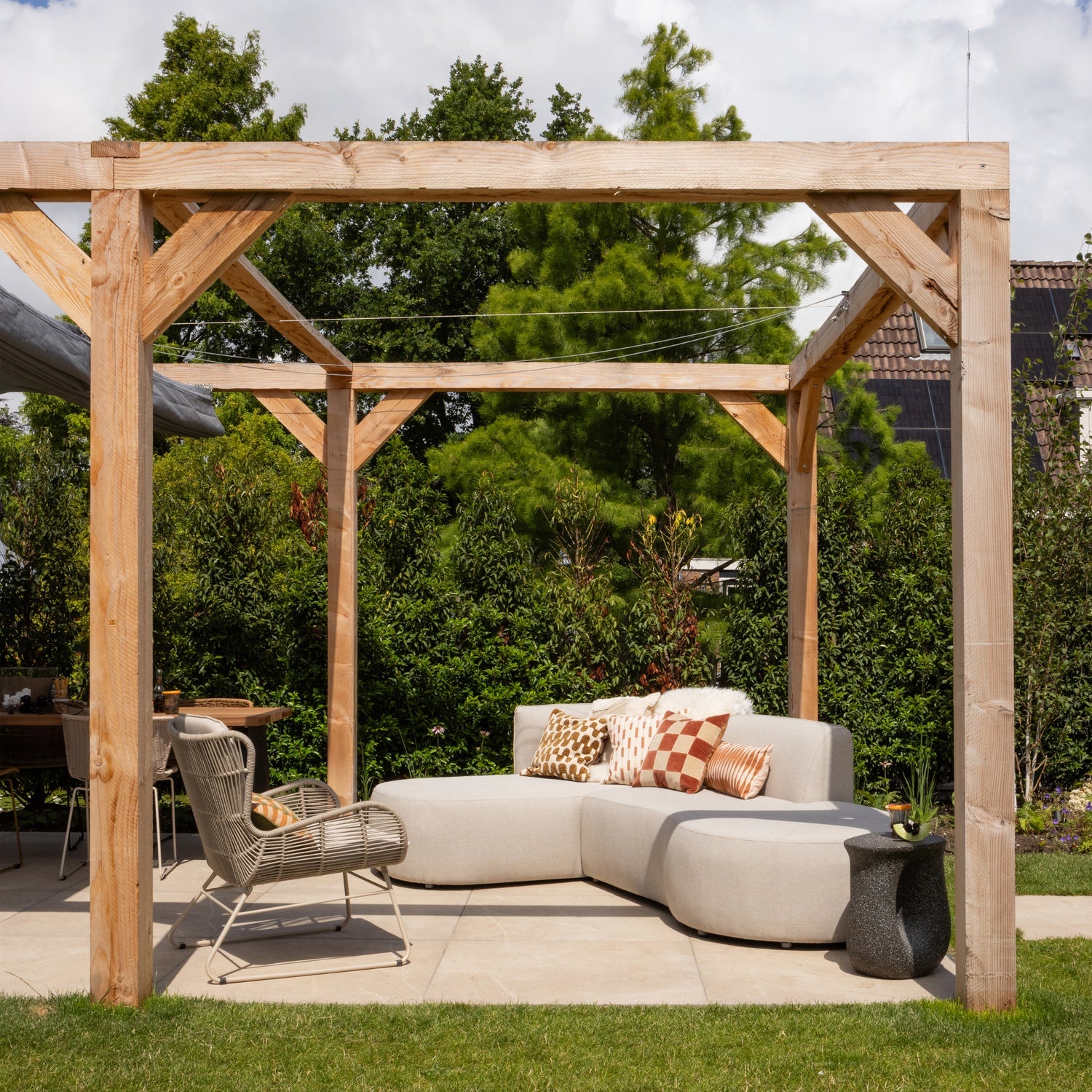 Ecksofa für den Garten links CHIOS beige