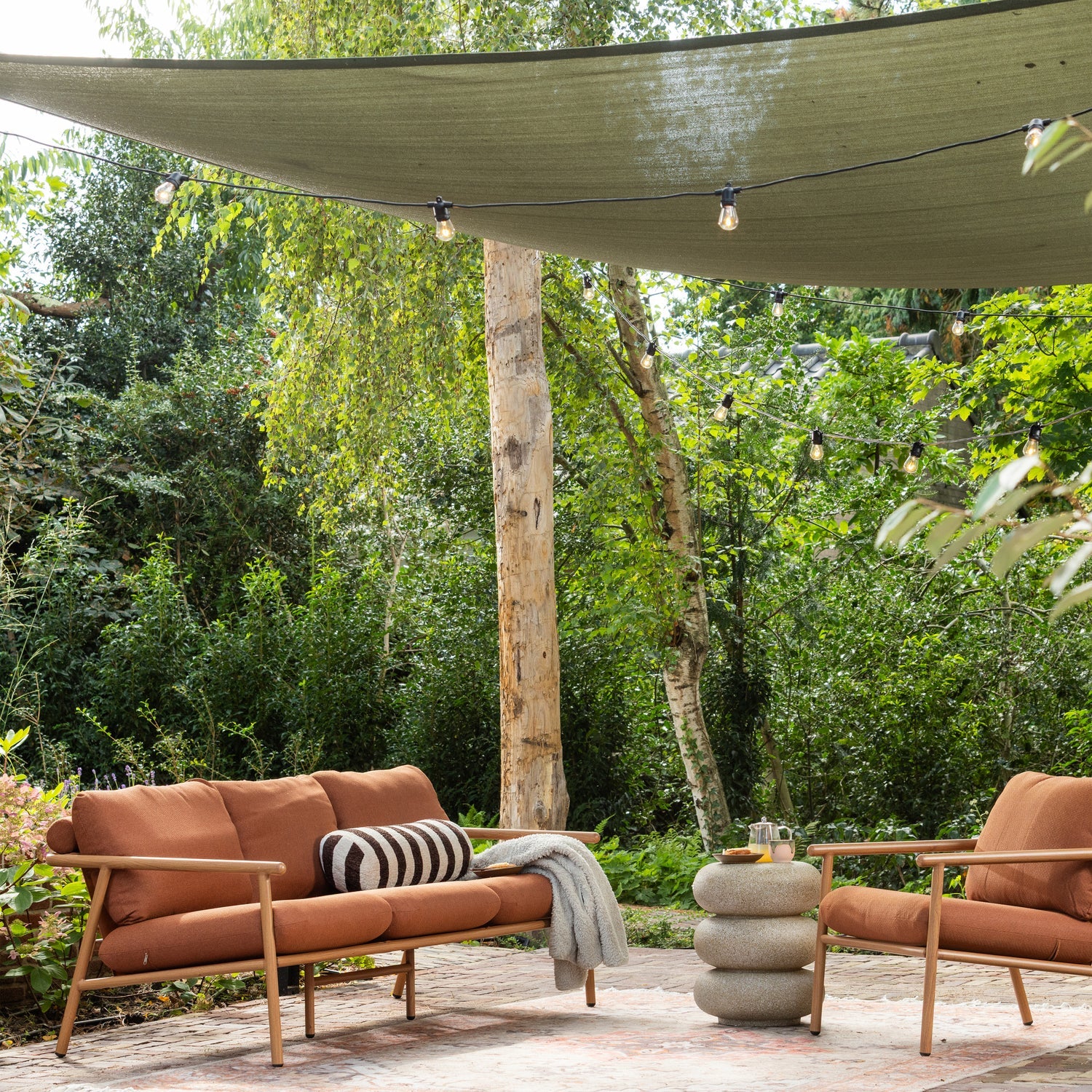 CAVERO Brick 3-Seater Garden Sofa