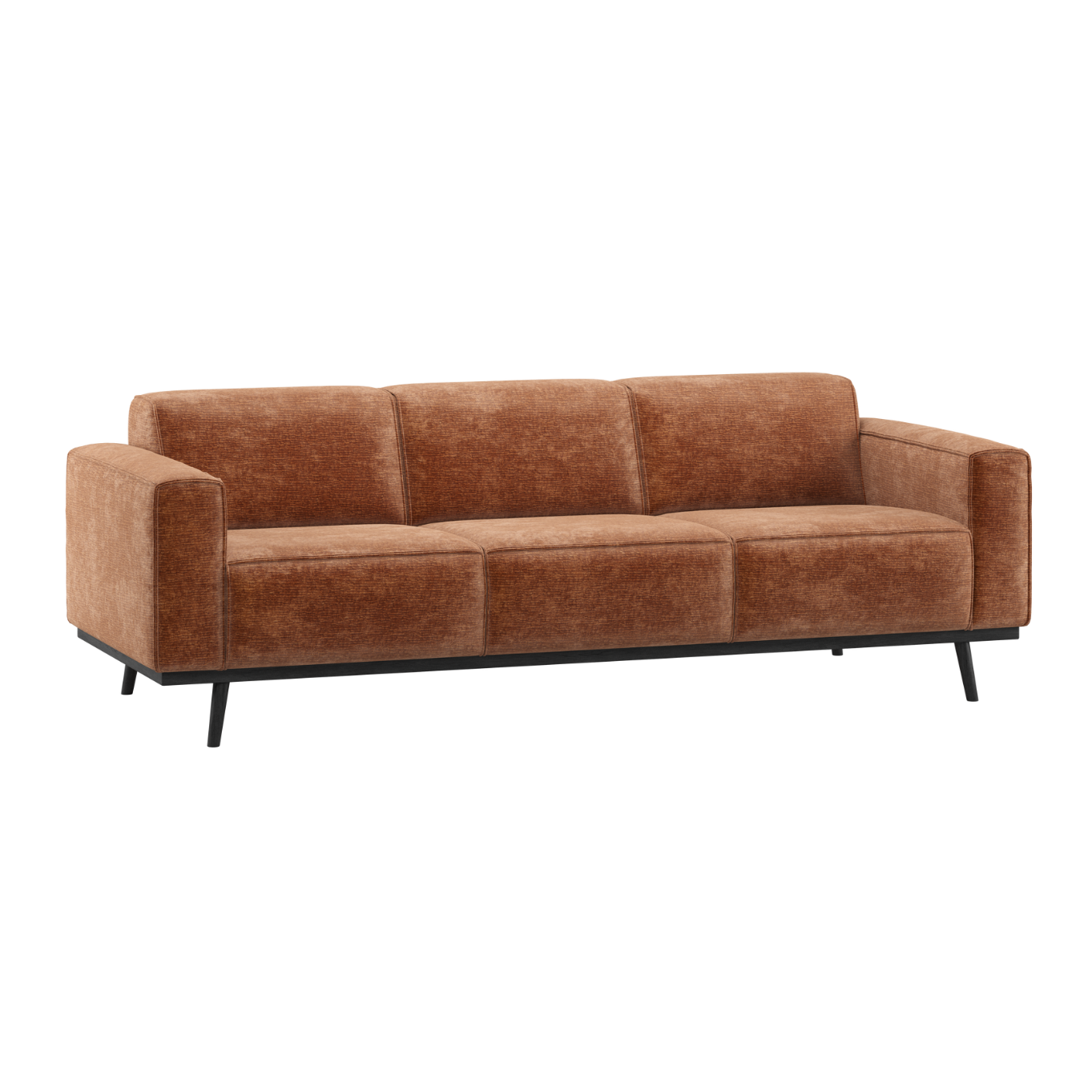 Sofa 3-sitzig STATEMENT ziegelrot Chenille