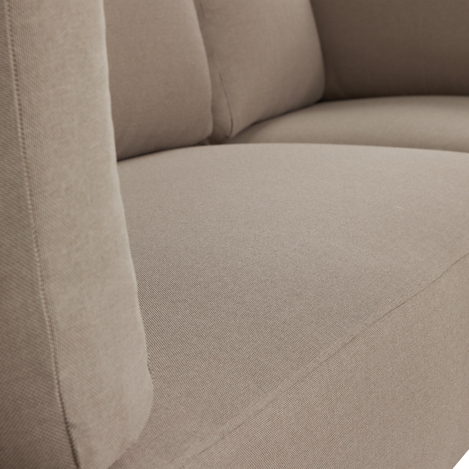 Symmetrische Gartenliege SORA beige mit beigem Rahmen