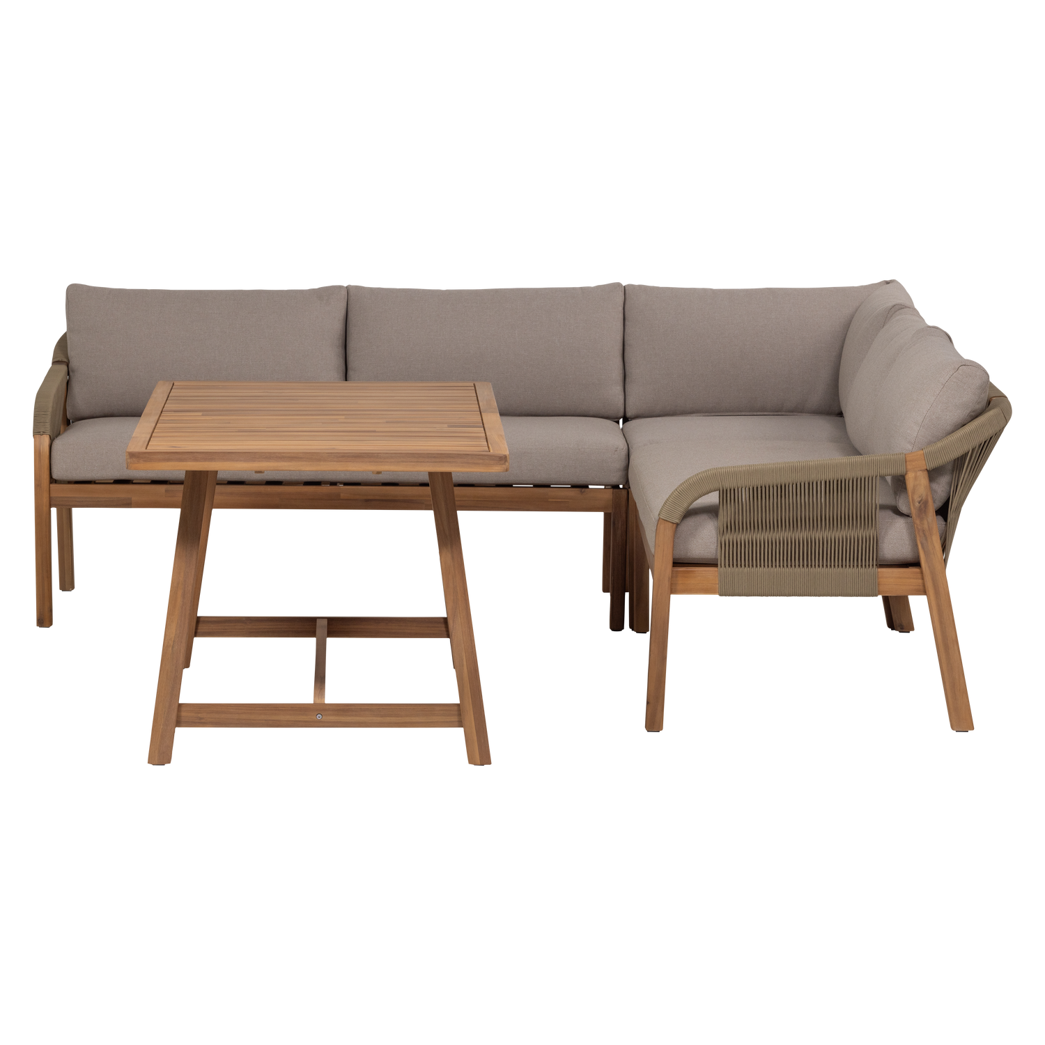 Beige TARO Garden Set with Acacia Wood