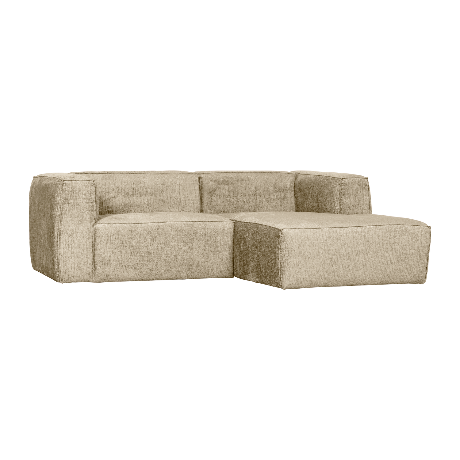 Right-facing BEAN corner sofa in beige marker fabric