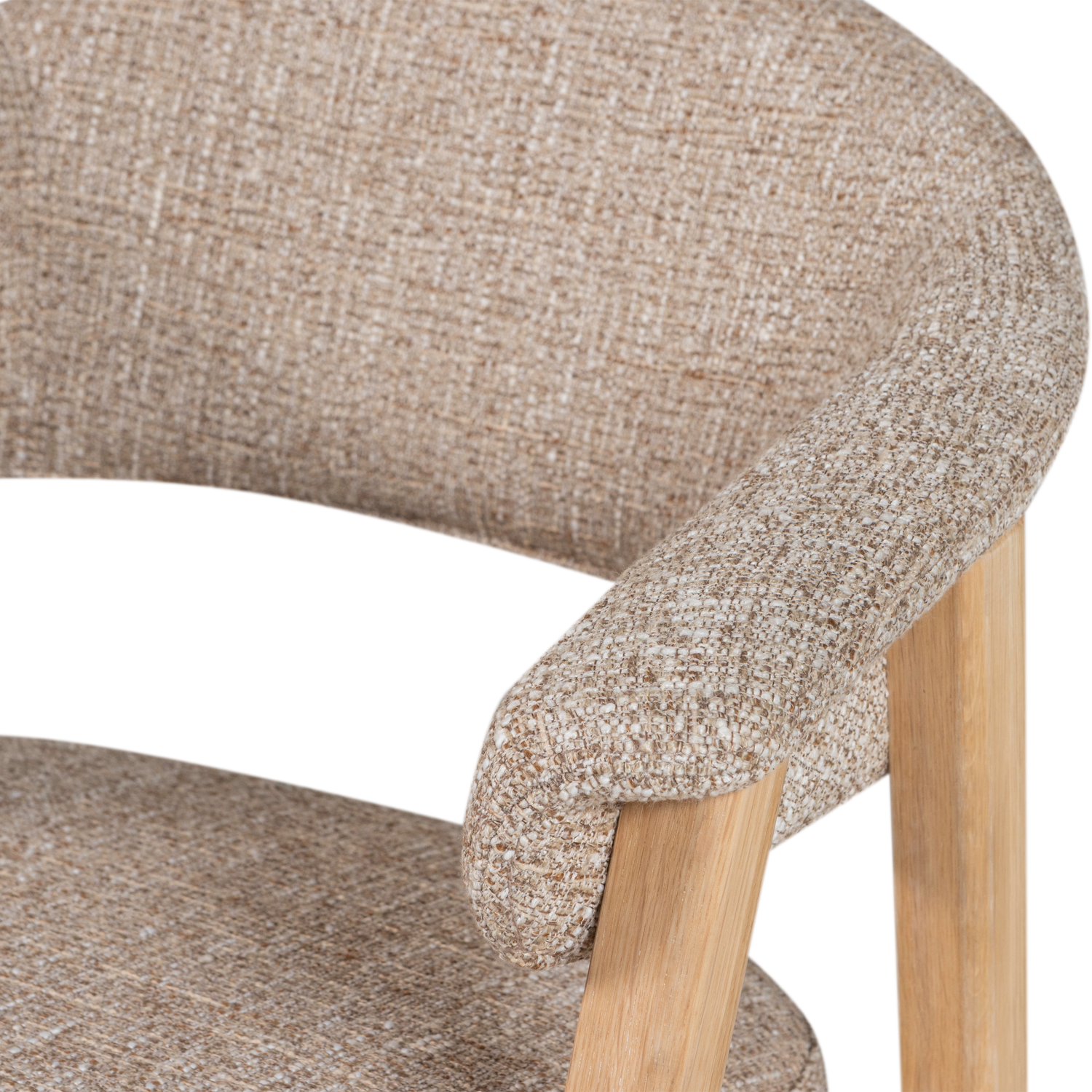 Armlehnstuhl TUNAR beige mit Holzgestell