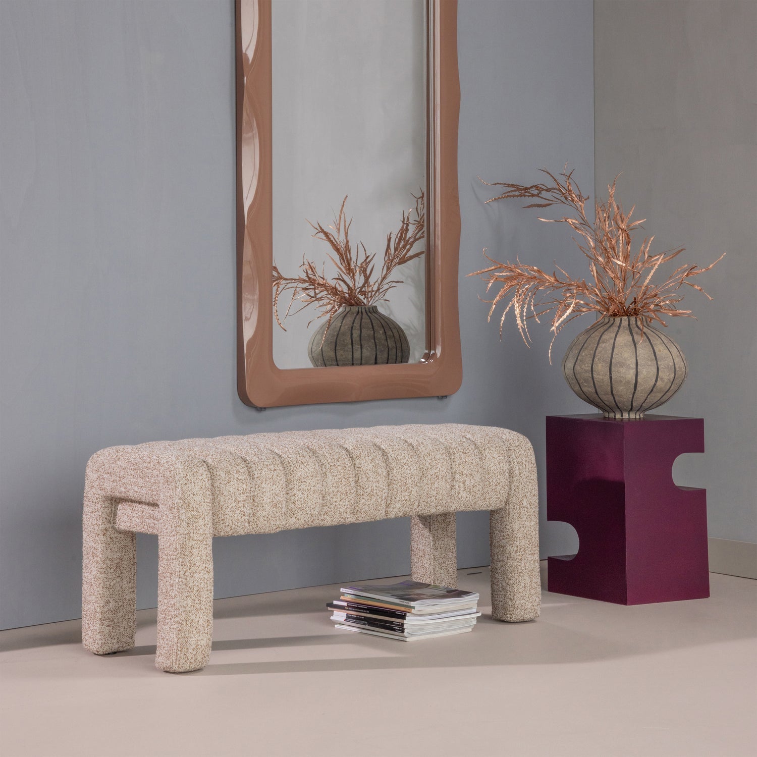 FREX Bench Brown Boucle