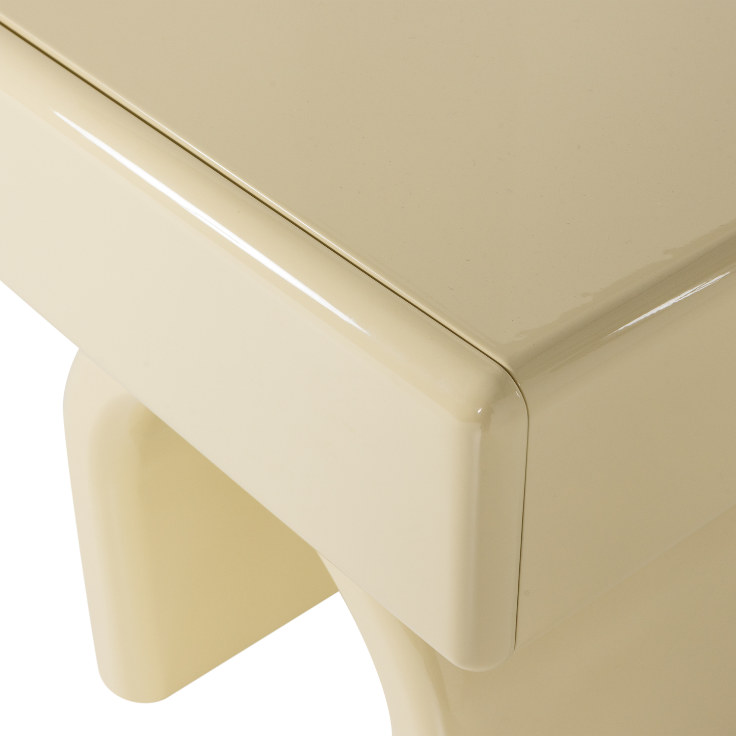 ZOREL Butter Cream Drawer Table