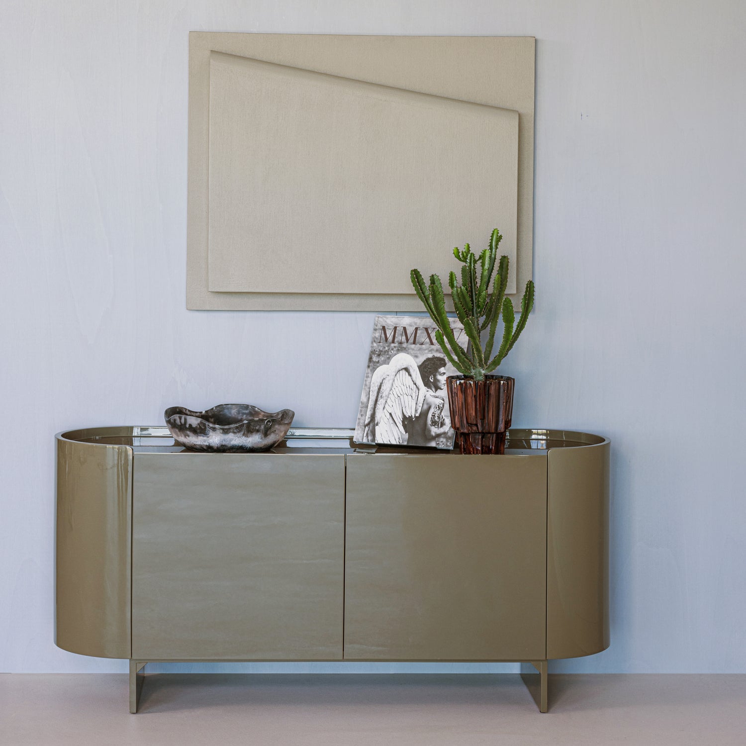 Fernsehschrank LIORA grau-grün