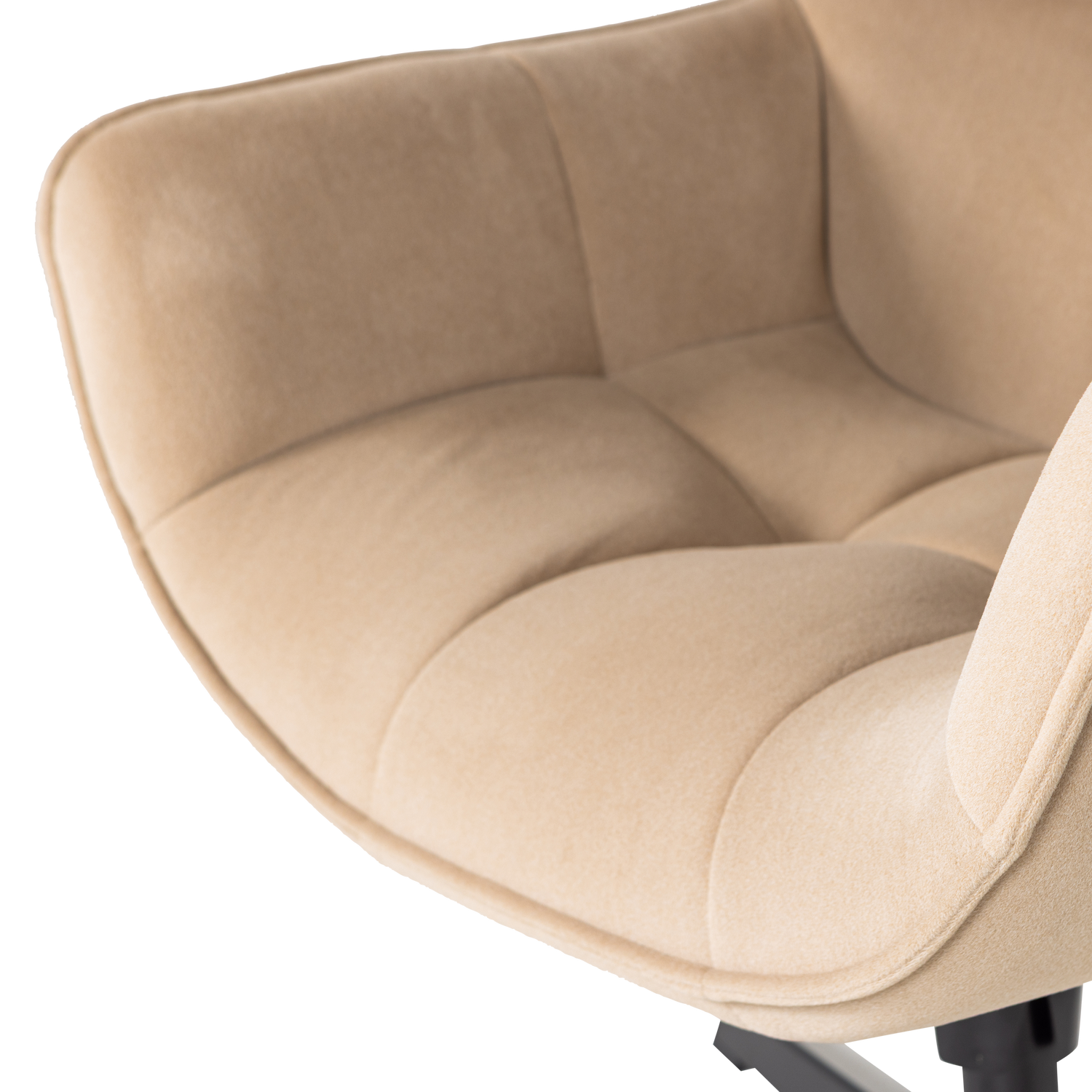 Drehstuhl aus Samt WIBO beige