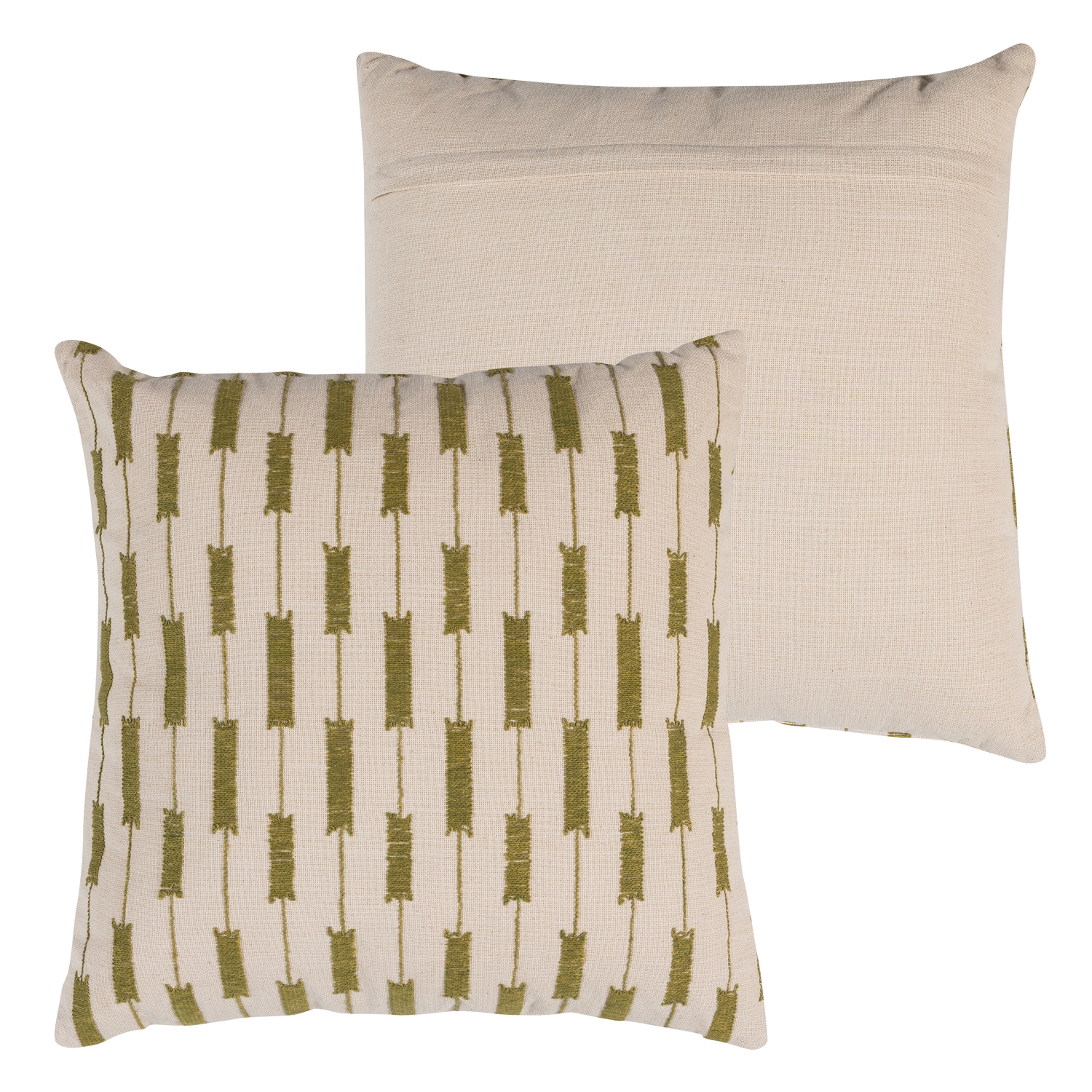 VOLA Cushion Set Green with Orange
