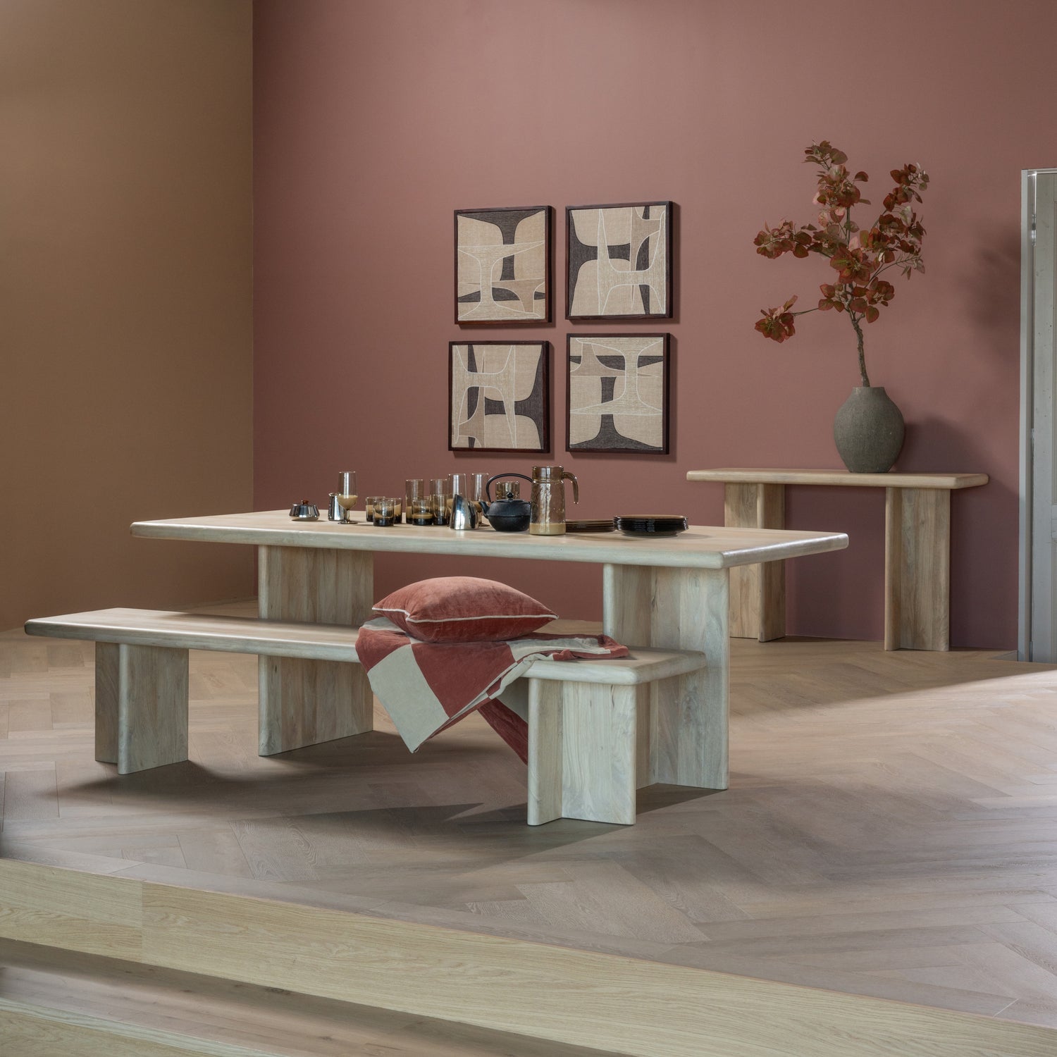 Pled ZENA beige with rusty brown