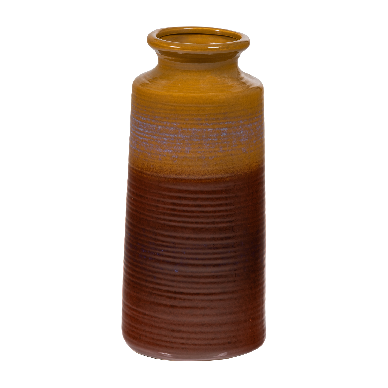 DECENNIA Vase in Orange with Brown