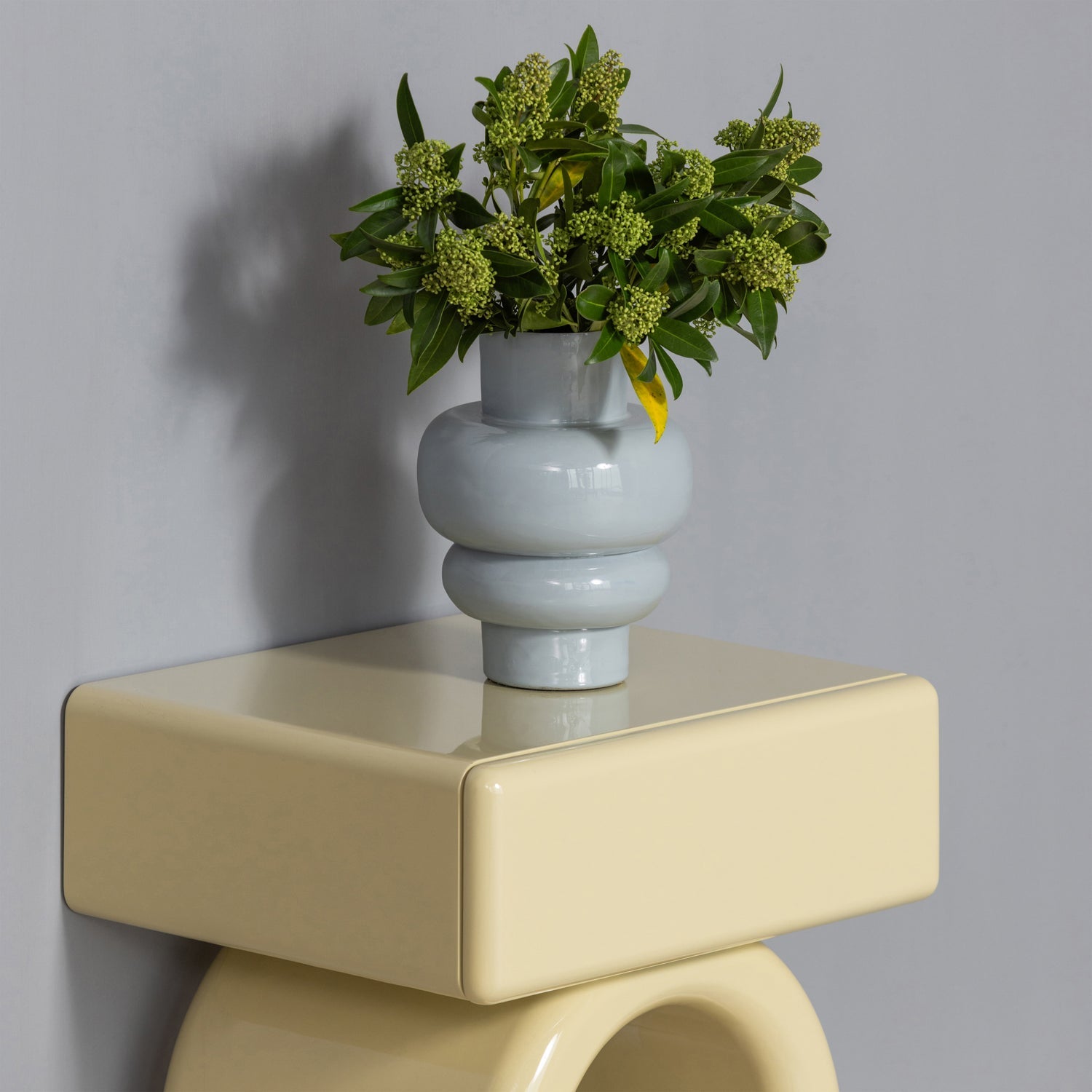 AURI vase in gray-blue