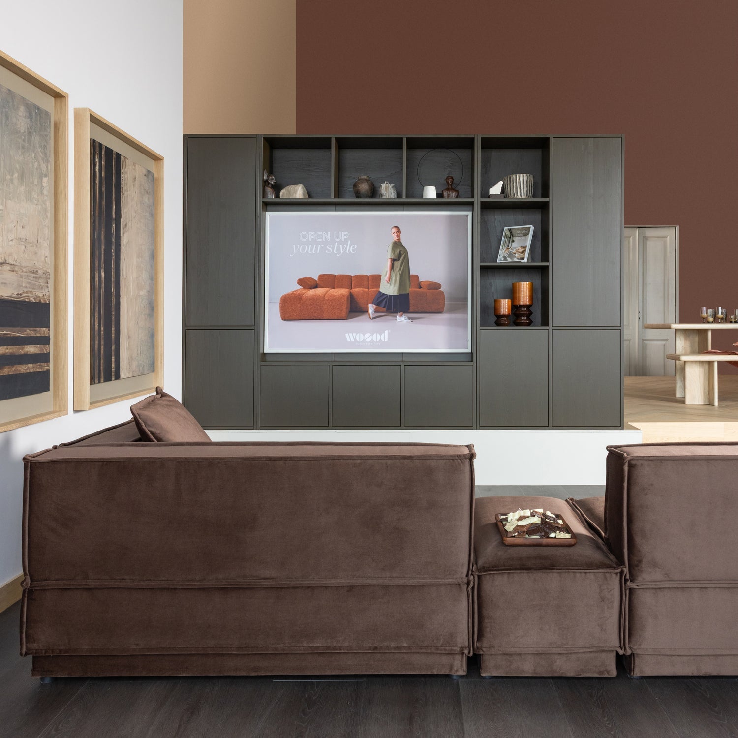 KIVA Brown Candle Holder