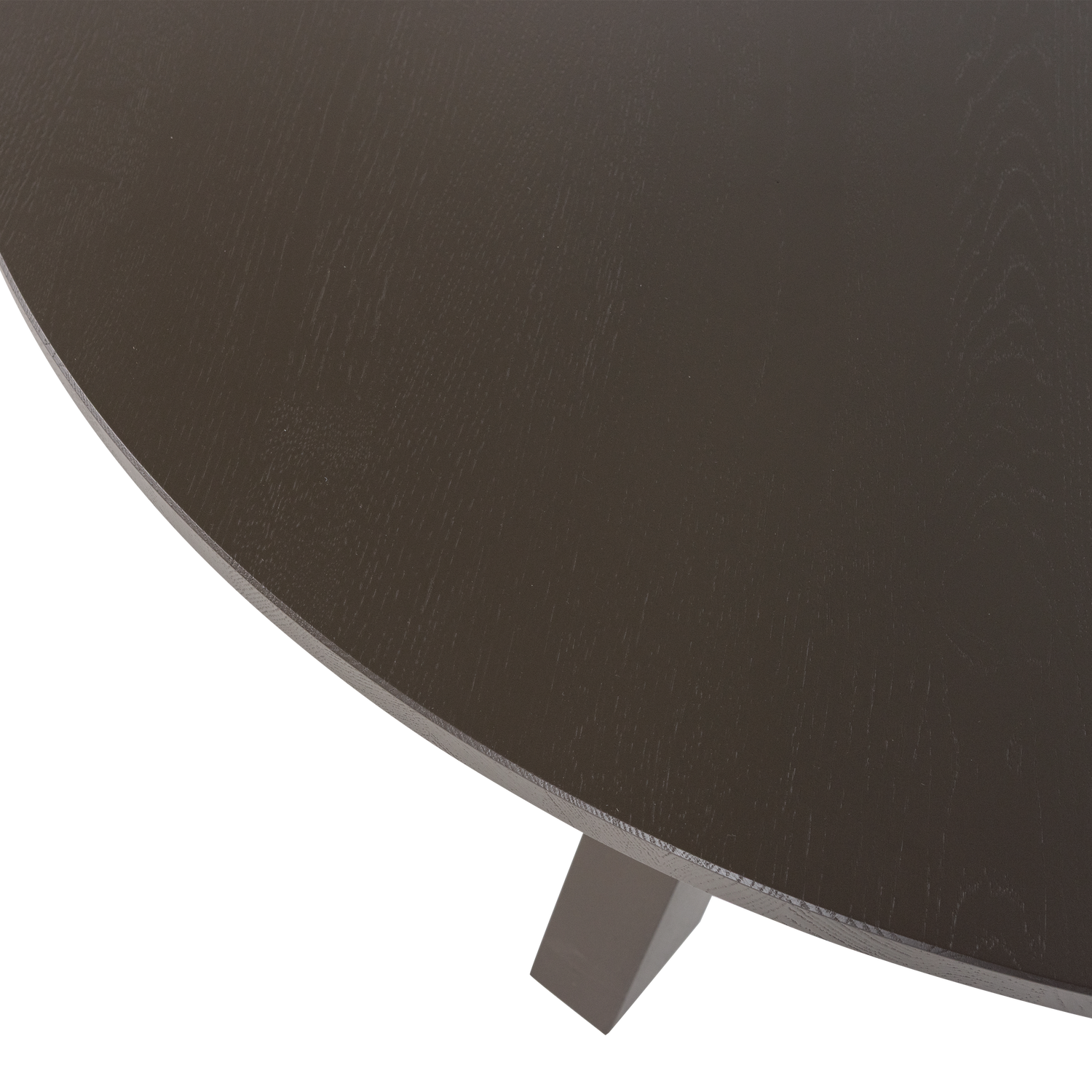 Runder Tisch RHONDA TRIO aus dunkelbraunem Eichenholz